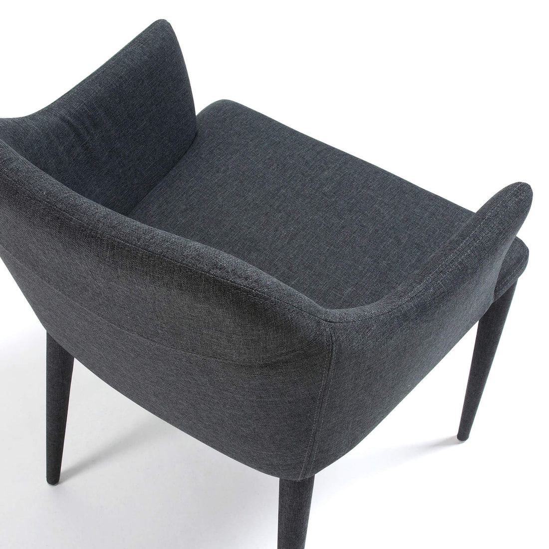 Dark Grey Fabric Dining Chairs