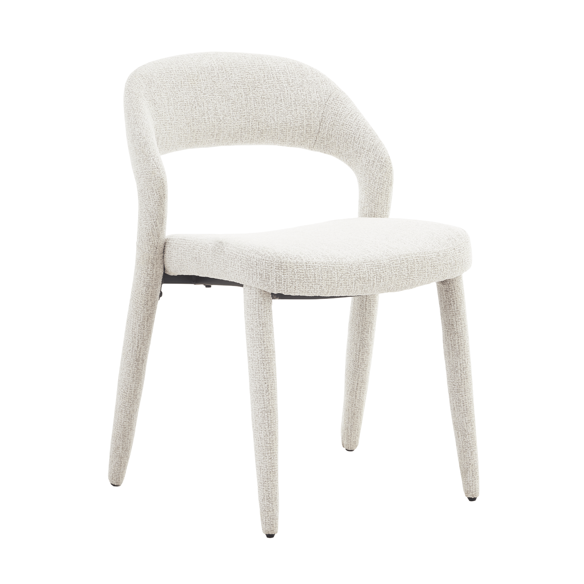 Akira | Modern Stone Beige Fabric Dining Chairs | Set Of 2 | Stone