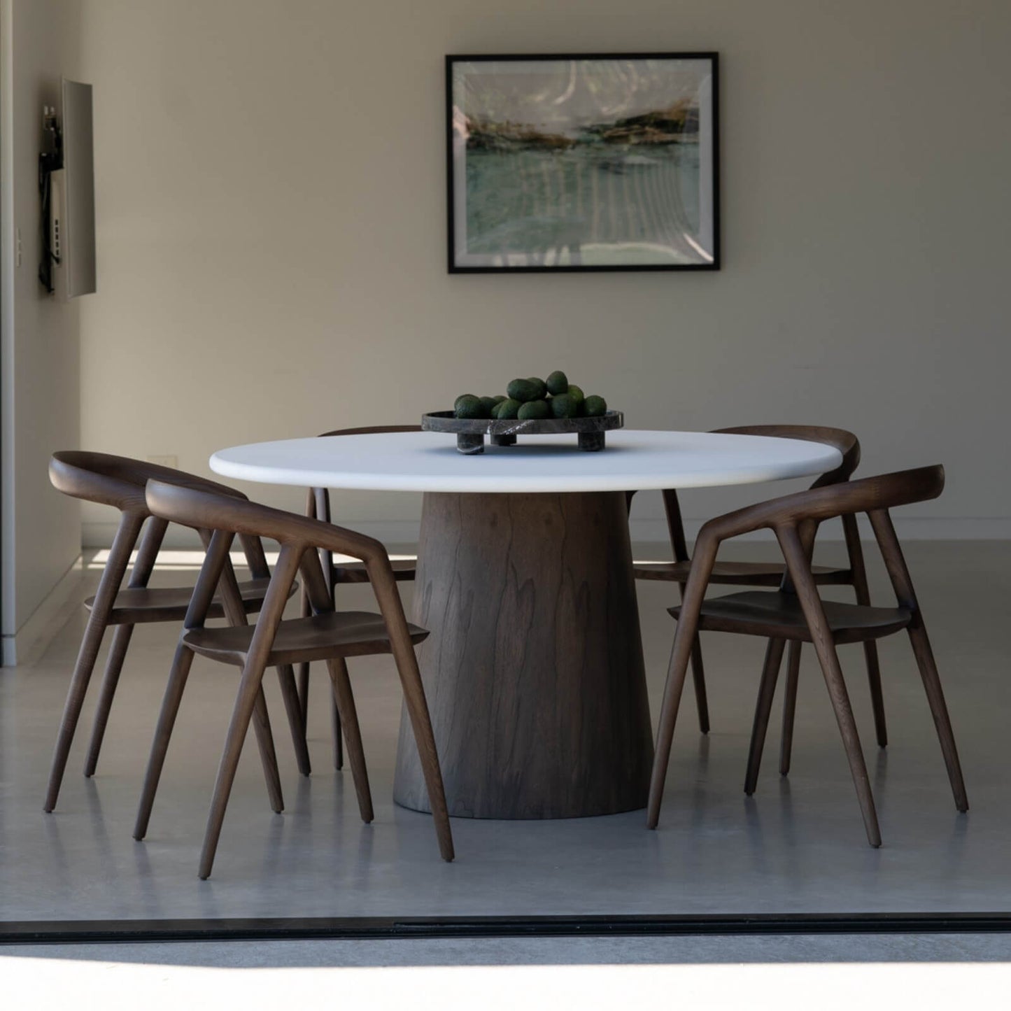 Aldgate | Scandinavian Coastal Wooden Dining Chairs With Arms | Walnut