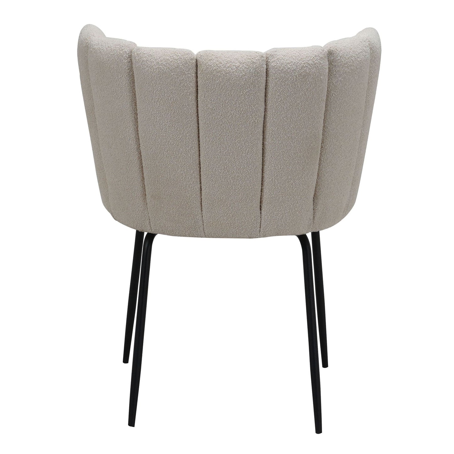 Alto | Modern Latte Beige Boucle Fabric Dining Chairs | Set Of 2 | Beige