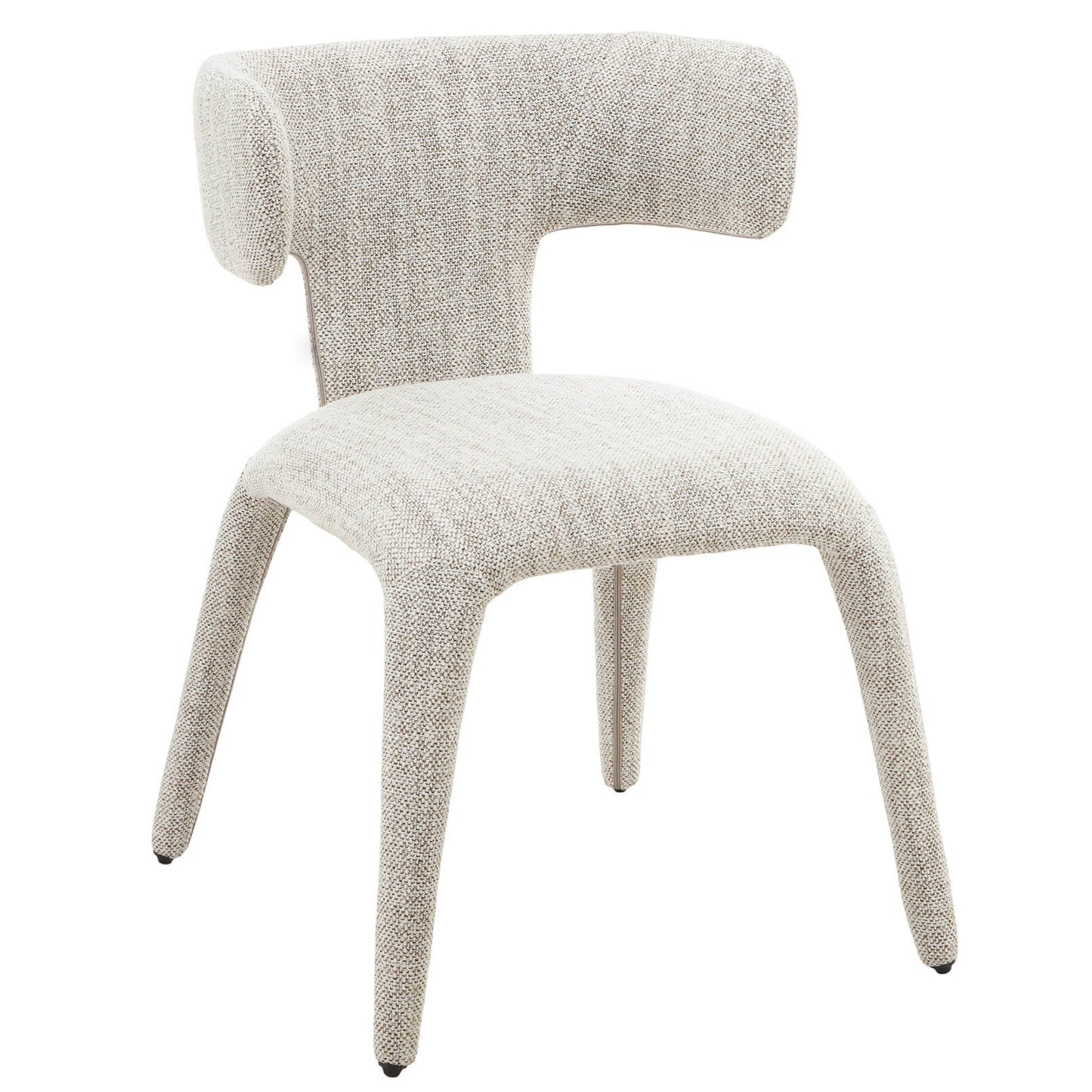 Amira | Mid Century Cream Coffee Fabric Dining Chairs | Set Of 2 | Coffee