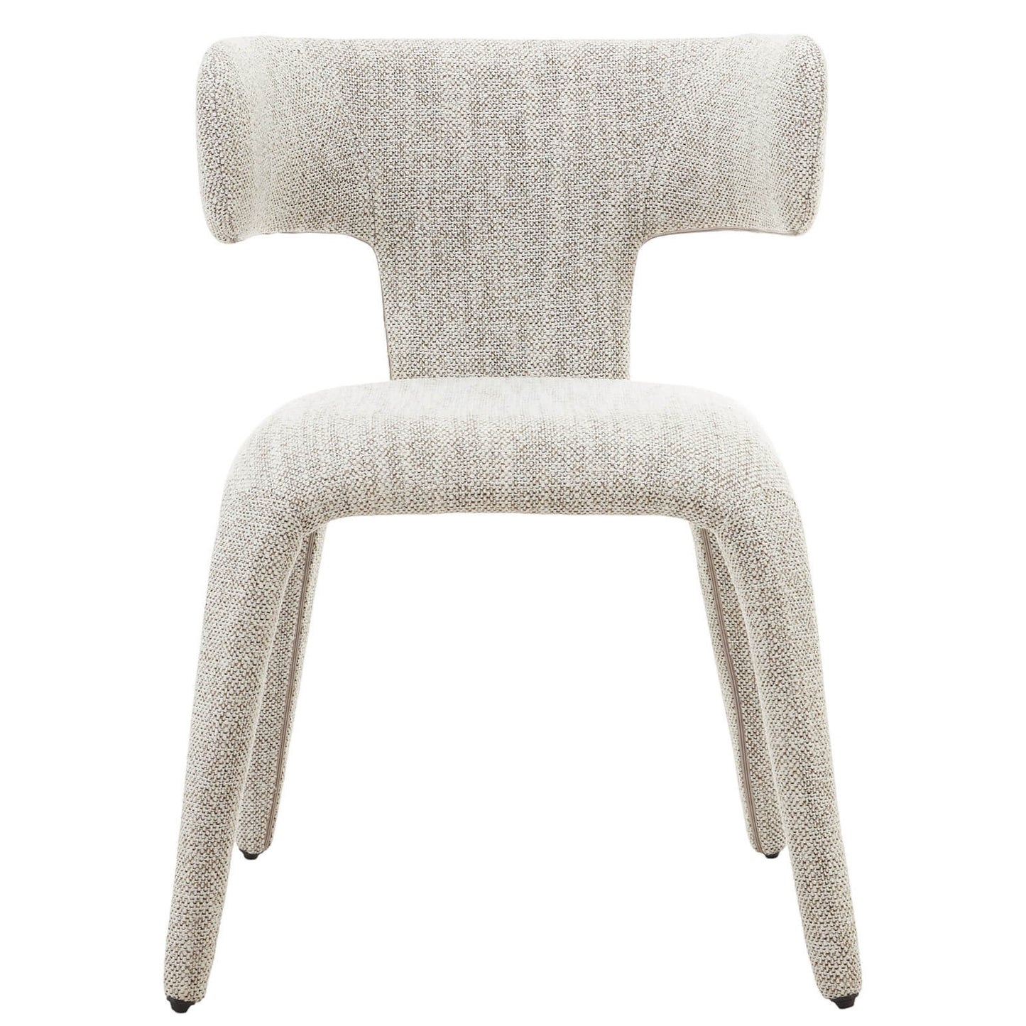 Amira | Mid Century Cream Coffee Fabric Dining Chairs | Set Of 2 | Coffee