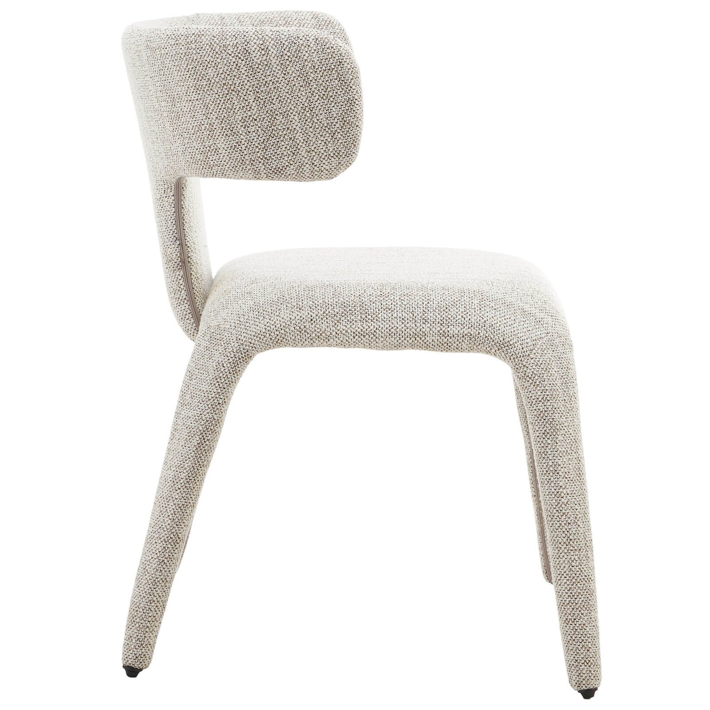Amira | Mid Century Cream Coffee Fabric Dining Chairs | Set Of 2 | Coffee