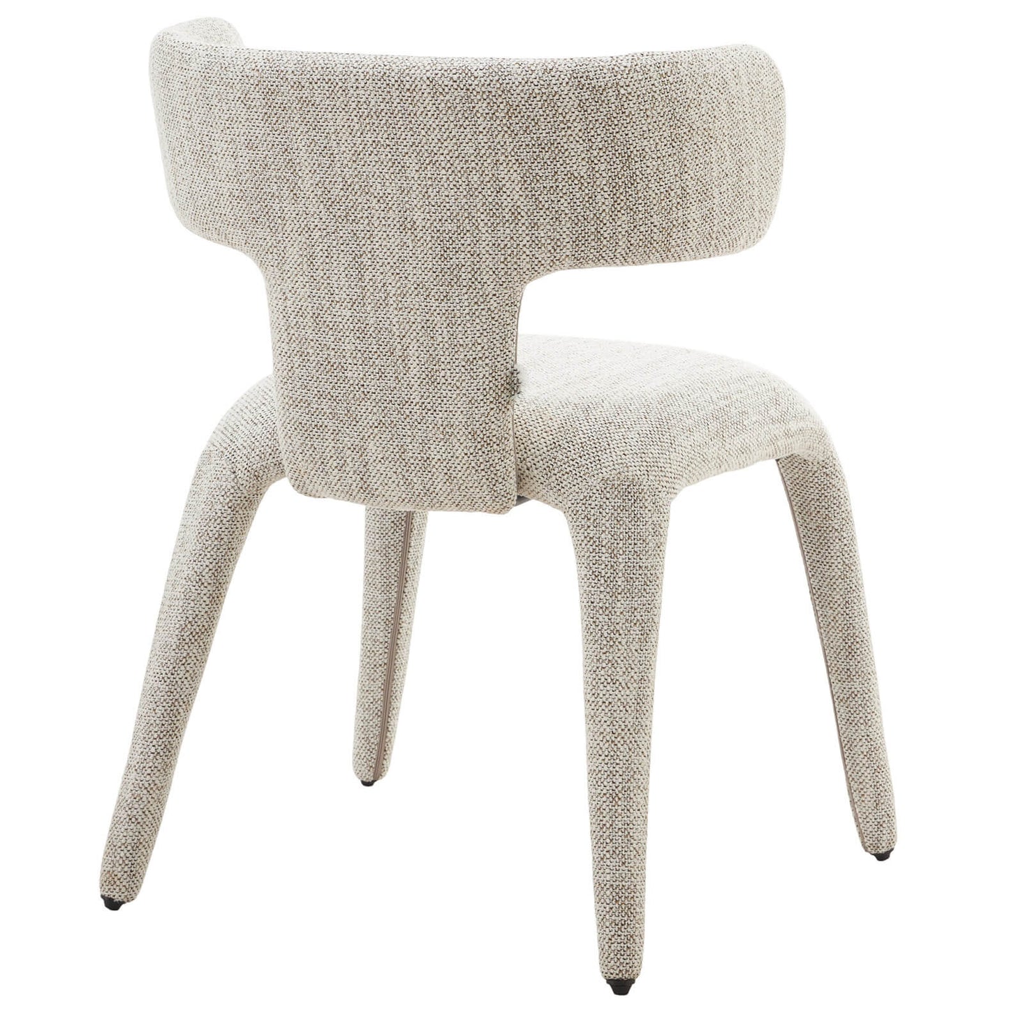Amira | Mid Century Cream Coffee Fabric Dining Chairs | Set Of 2 | Coffee