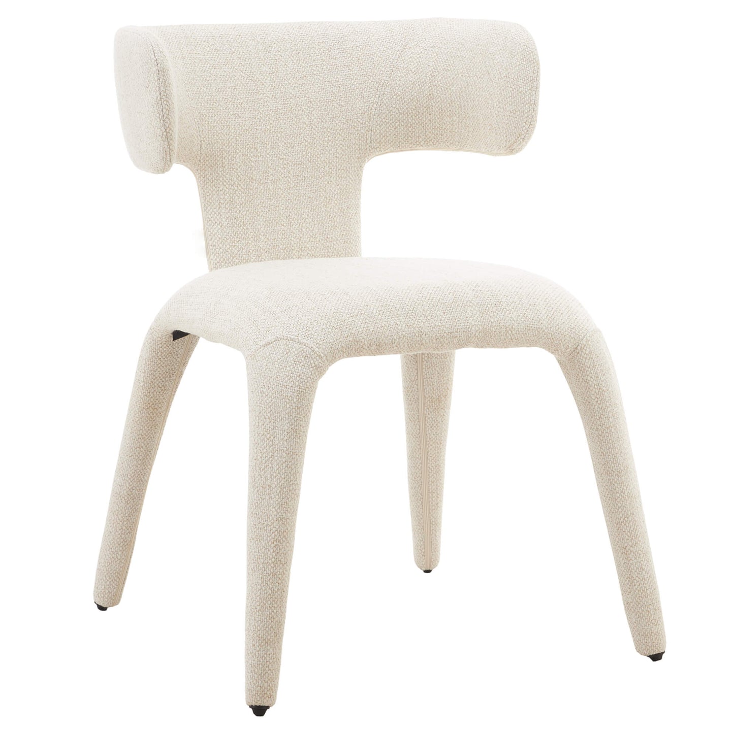 Amira | Mid Century Cream Coffee Fabric Dining Chairs | Set Of 2 | Cream