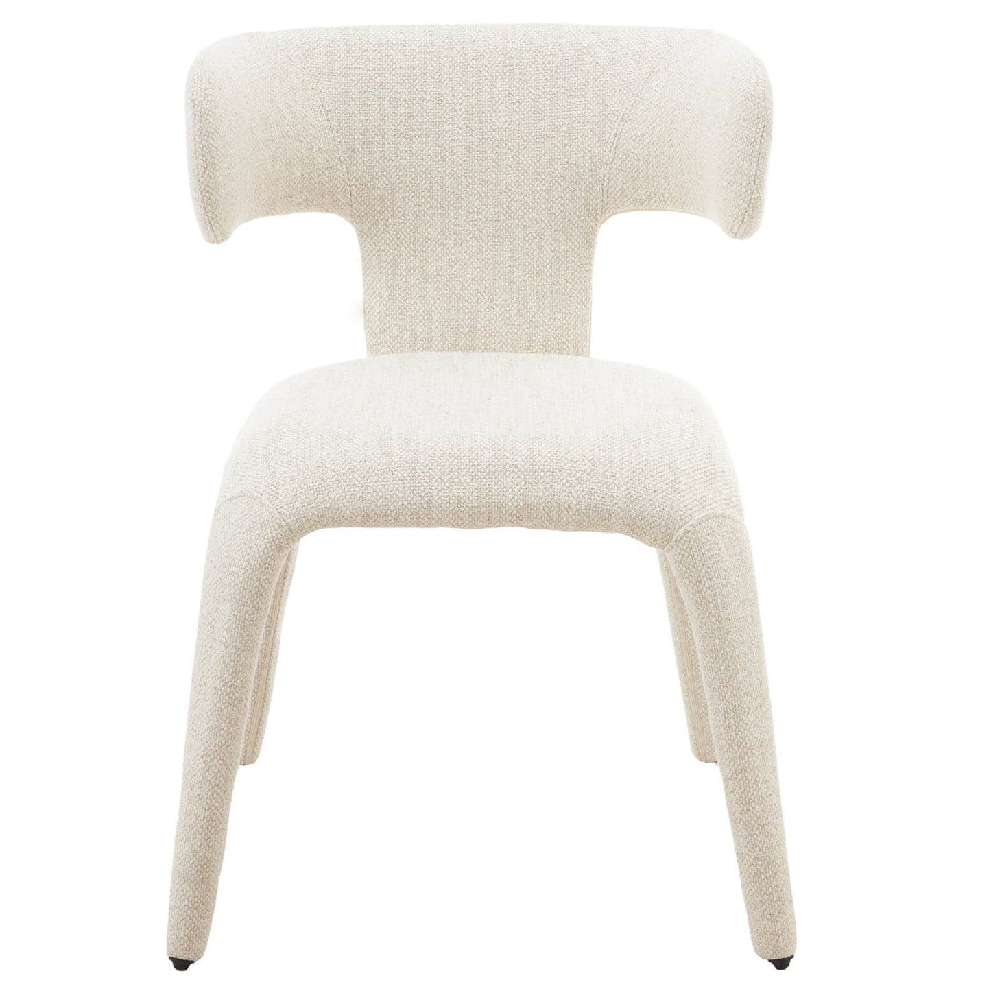 Amira | Mid Century Cream Coffee Fabric Dining Chairs | Set Of 2 | Cream