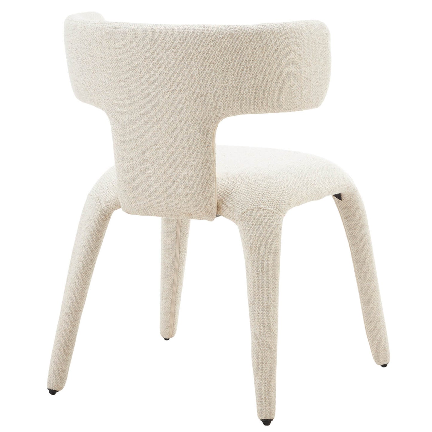 Amira | Mid Century Cream Coffee Fabric Dining Chairs | Set Of 2 | Cream