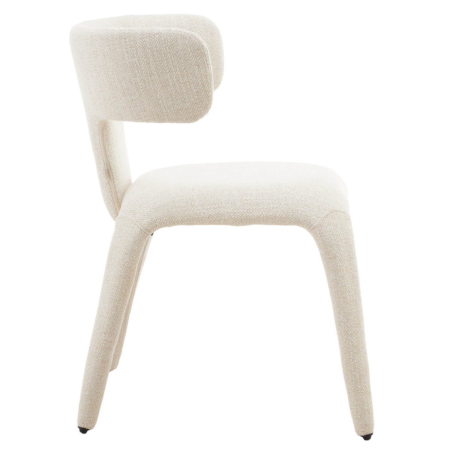 Amira | Mid Century Cream Coffee Fabric Dining Chairs | Set Of 2 | Cream