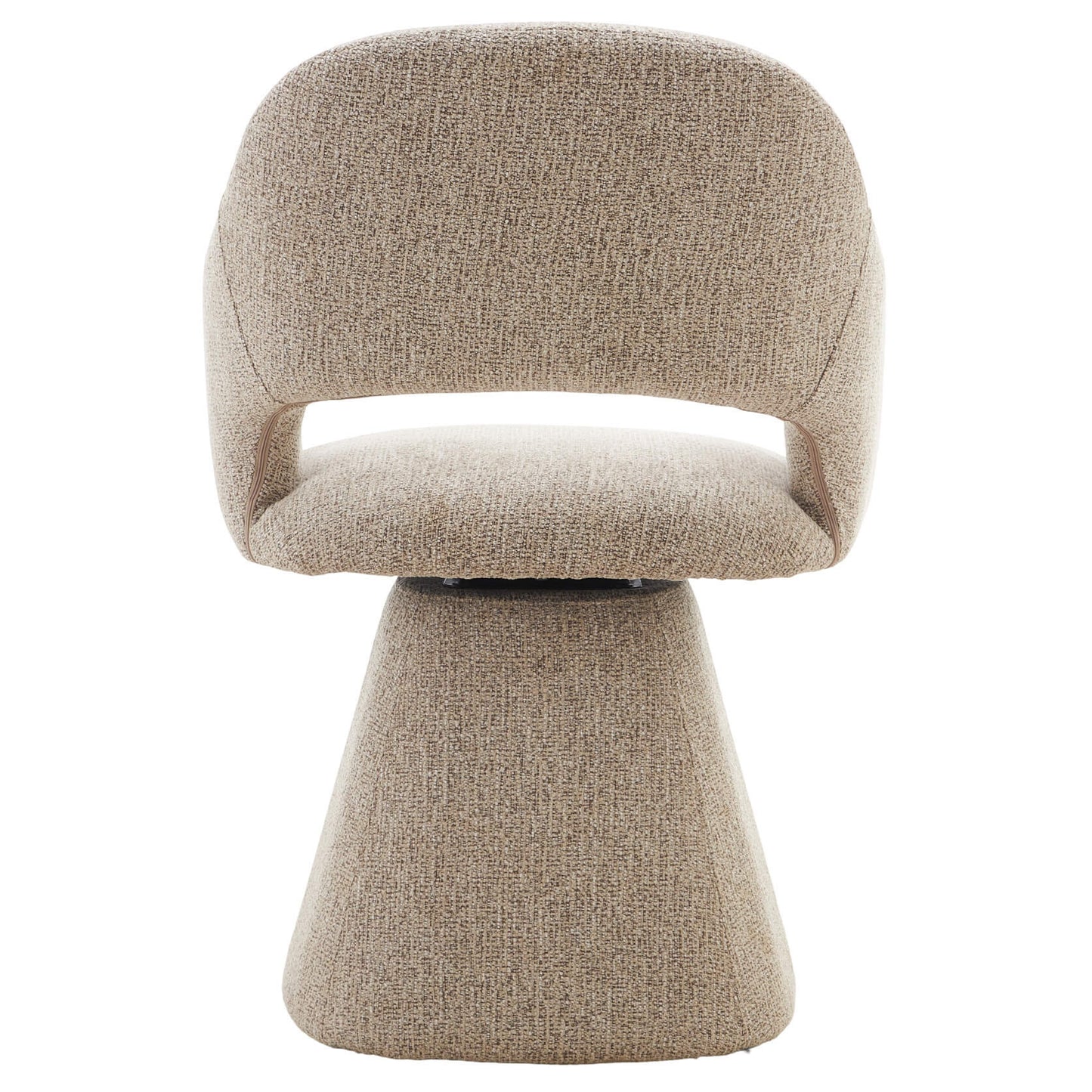 Arcadia | Modern 360 Swivel Desert Taupe Pine Green Fabric Dining Chair With Arms | Desert Taupe