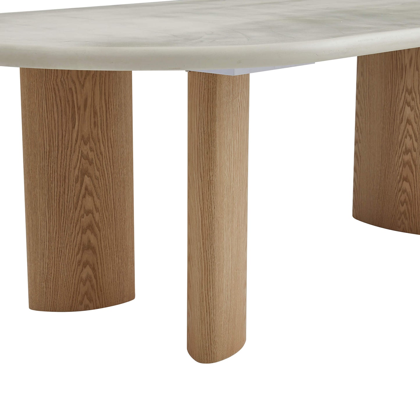 Astra | Coastal Industrial Pebble 2.4m Wooden Oval Dining Table | Pebble