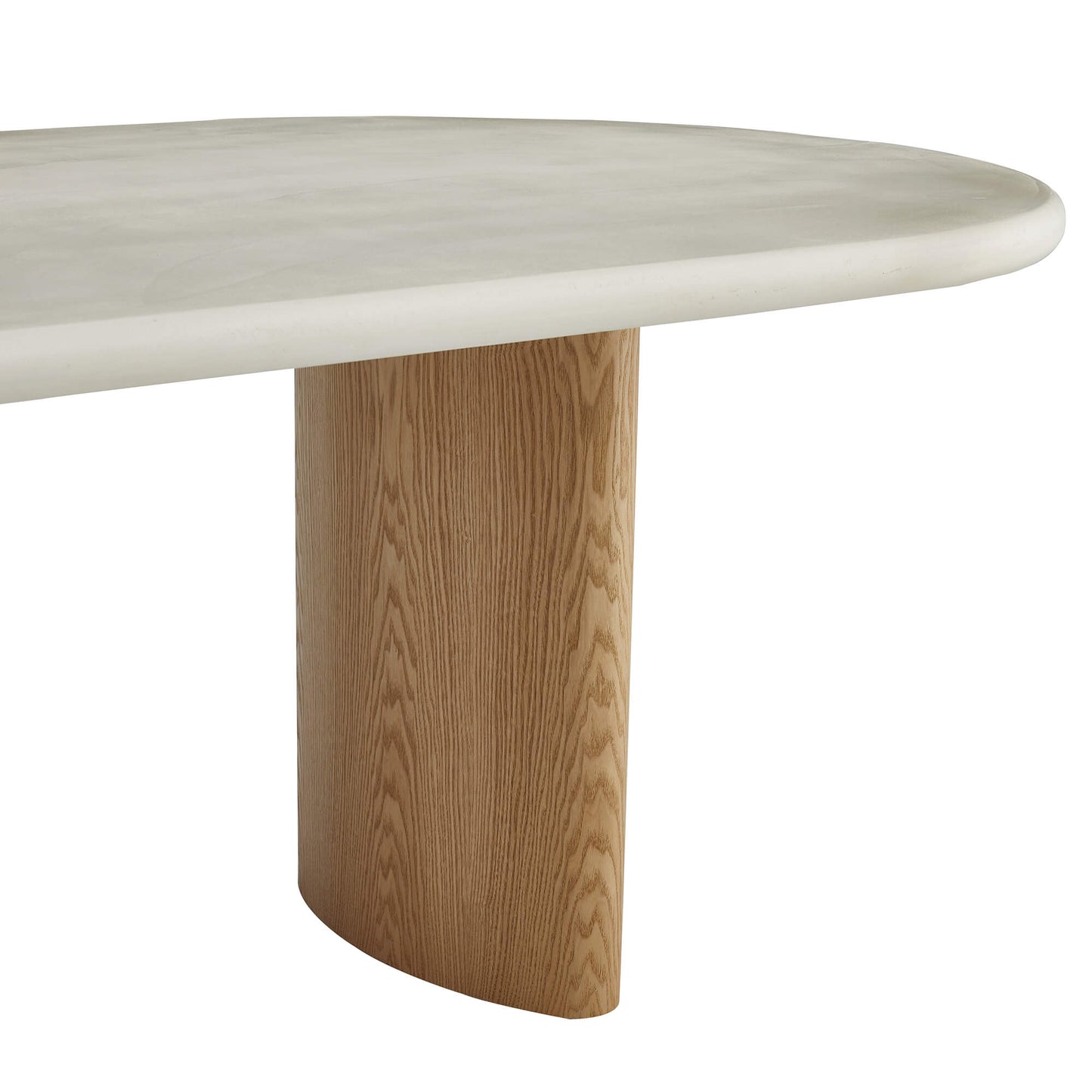 Astra | Coastal Industrial Pebble 2.4m Wooden Oval Dining Table | Pebble