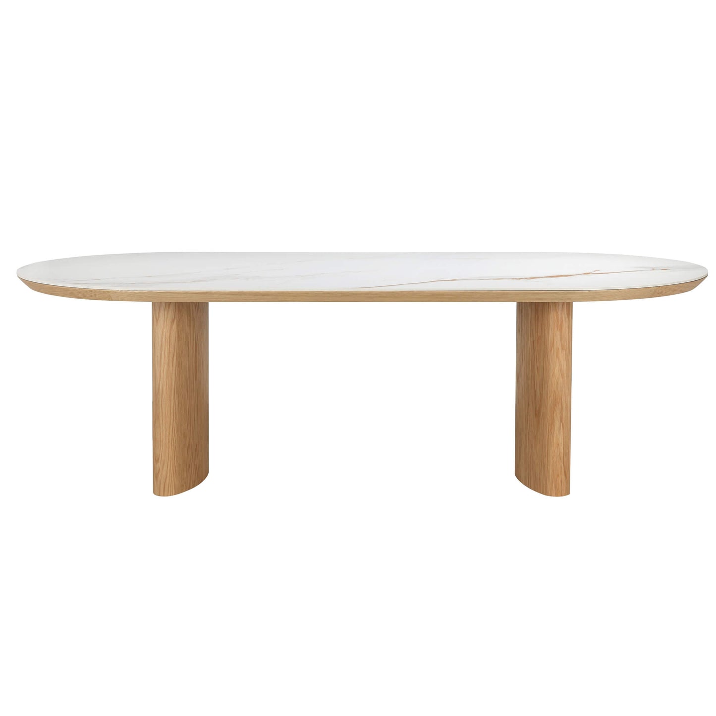 Banksia Coastal Natural Ceramic 2.4m Oakwood Dining Table | Natural