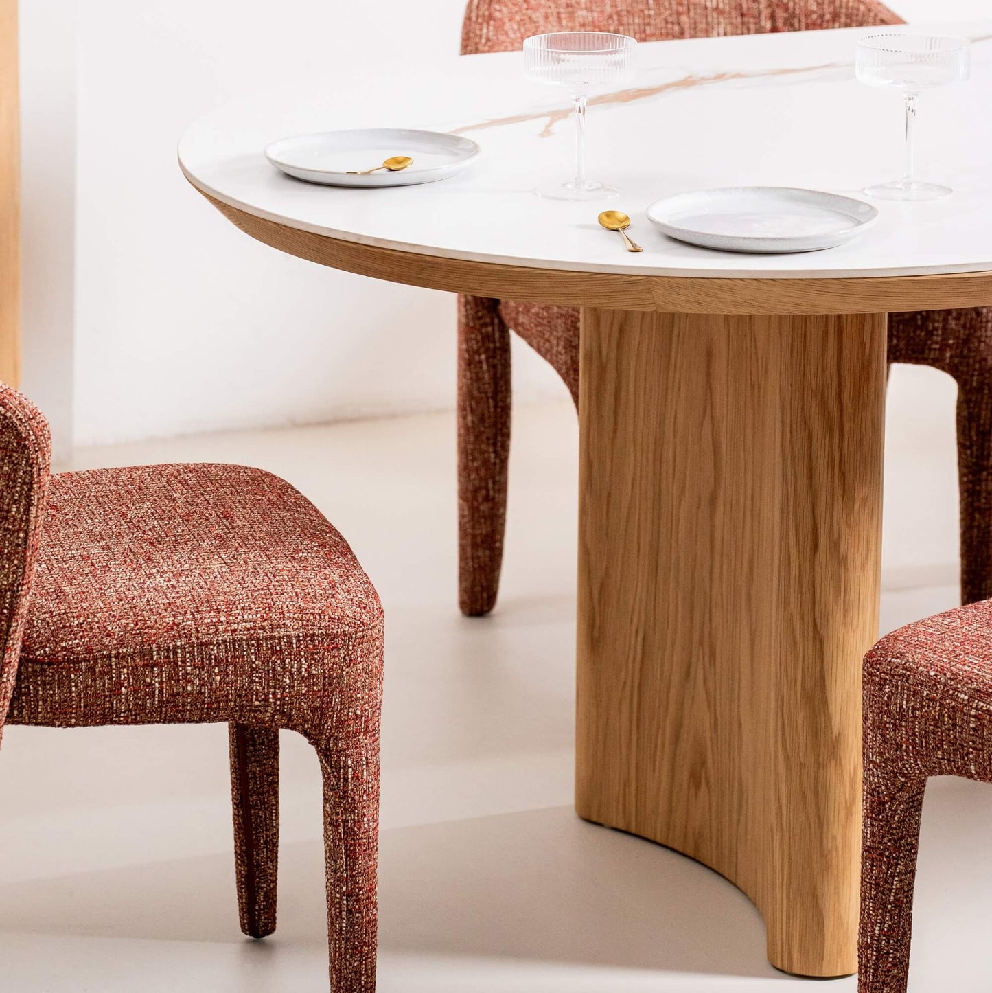 Banksia Coastal Natural Ceramic 2.4m Oakwood Dining Table | Natural