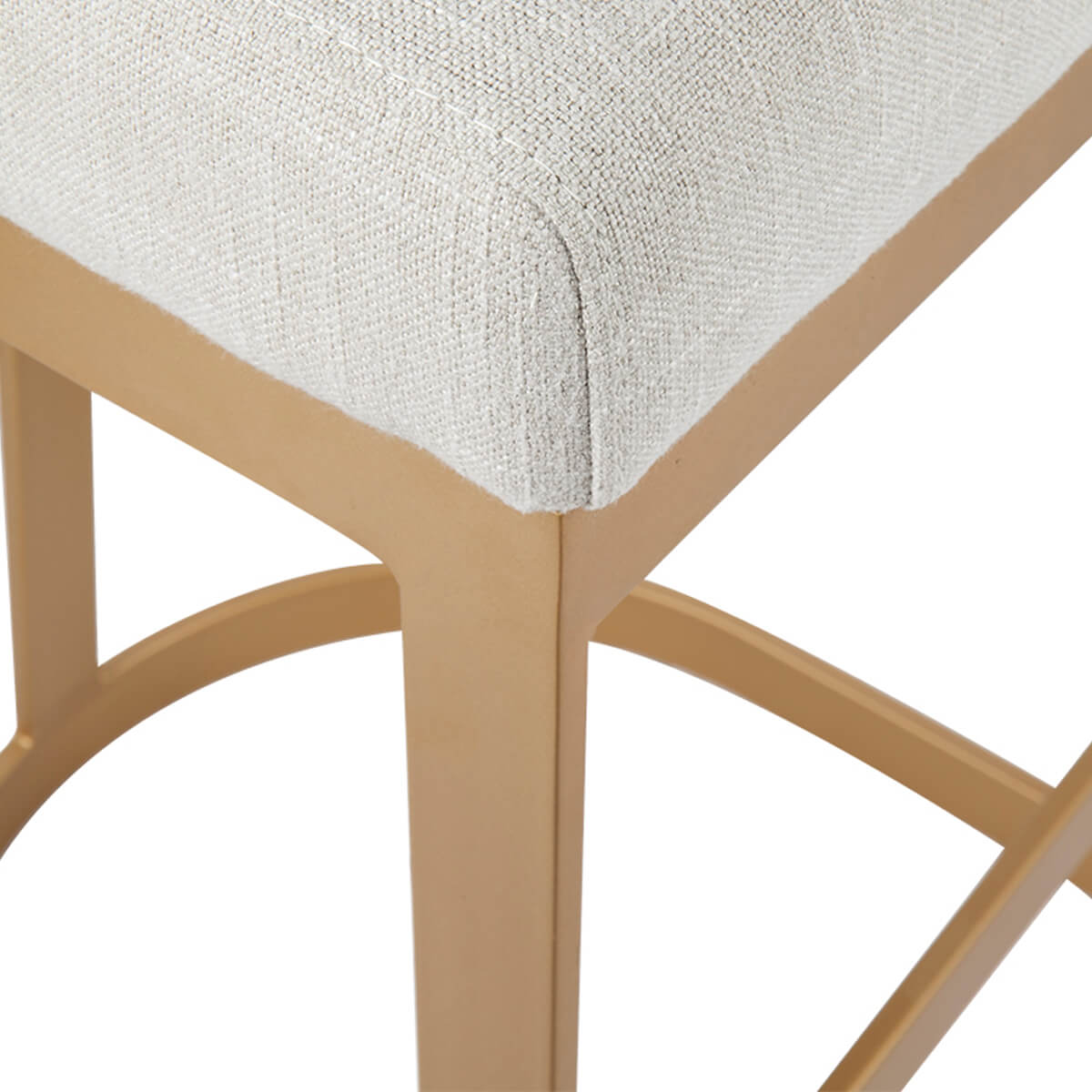 Barnard | Modern Metal Fabric Bar Stools | Brass
