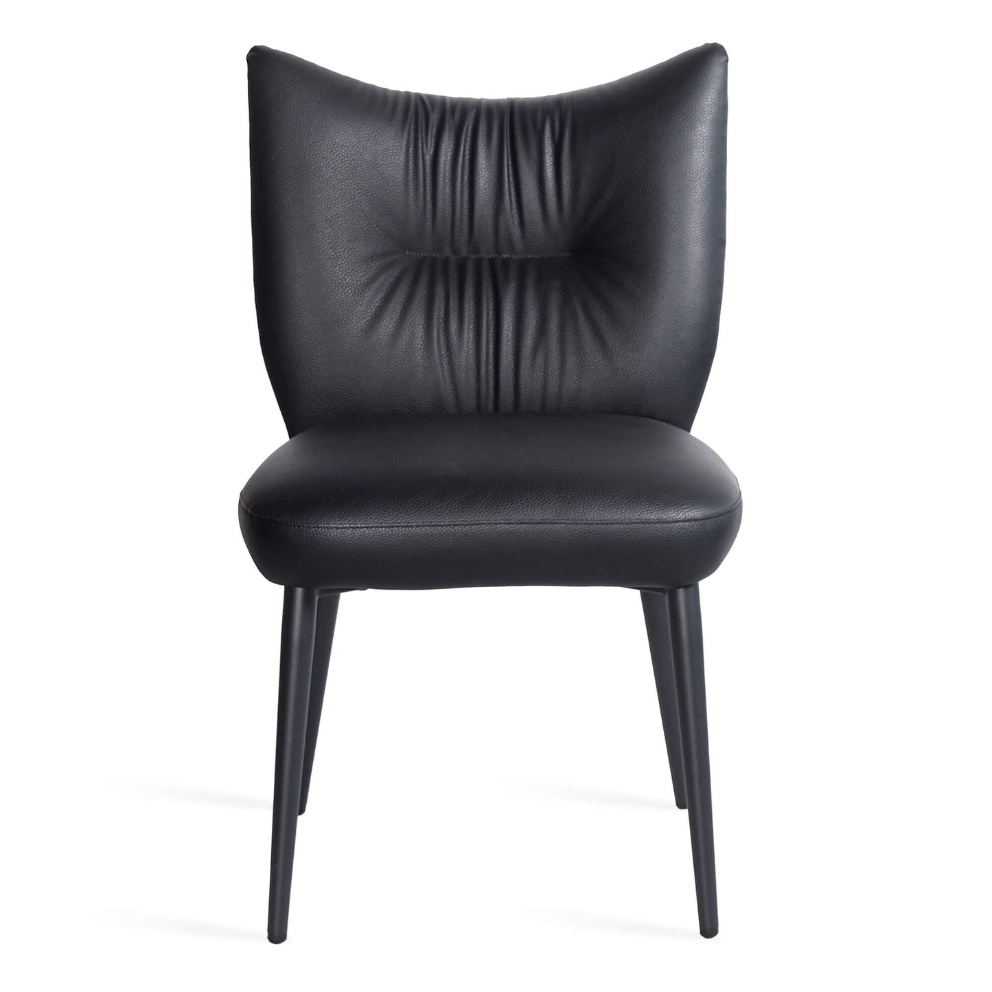 Baron Modern Metal Black PU Leather Dining Chairs | Black