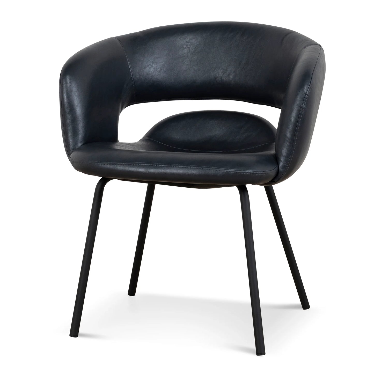 Belford | Modern PU Leather Fabric Dining Chairs With Arms | Set Of 2 | Black