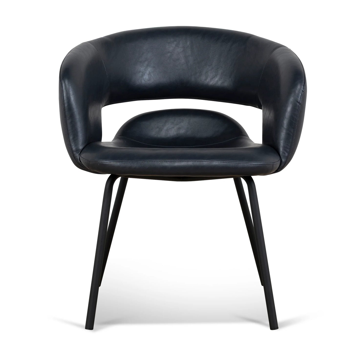 Belford | Modern PU Leather Fabric Dining Chairs With Arms | Set Of 2 | Black