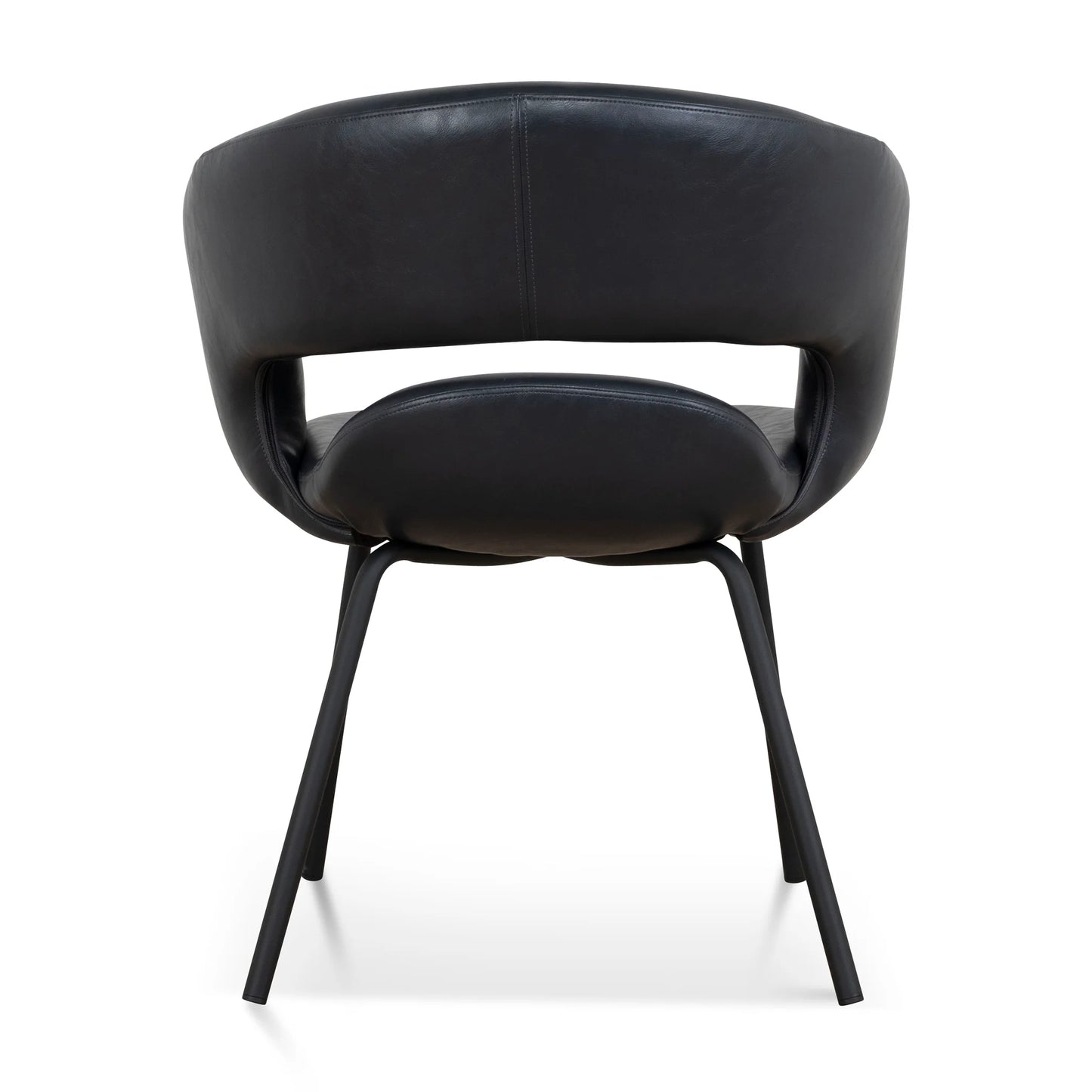 Belford | Modern PU Leather Fabric Dining Chairs With Arms | Set Of 2 | Black