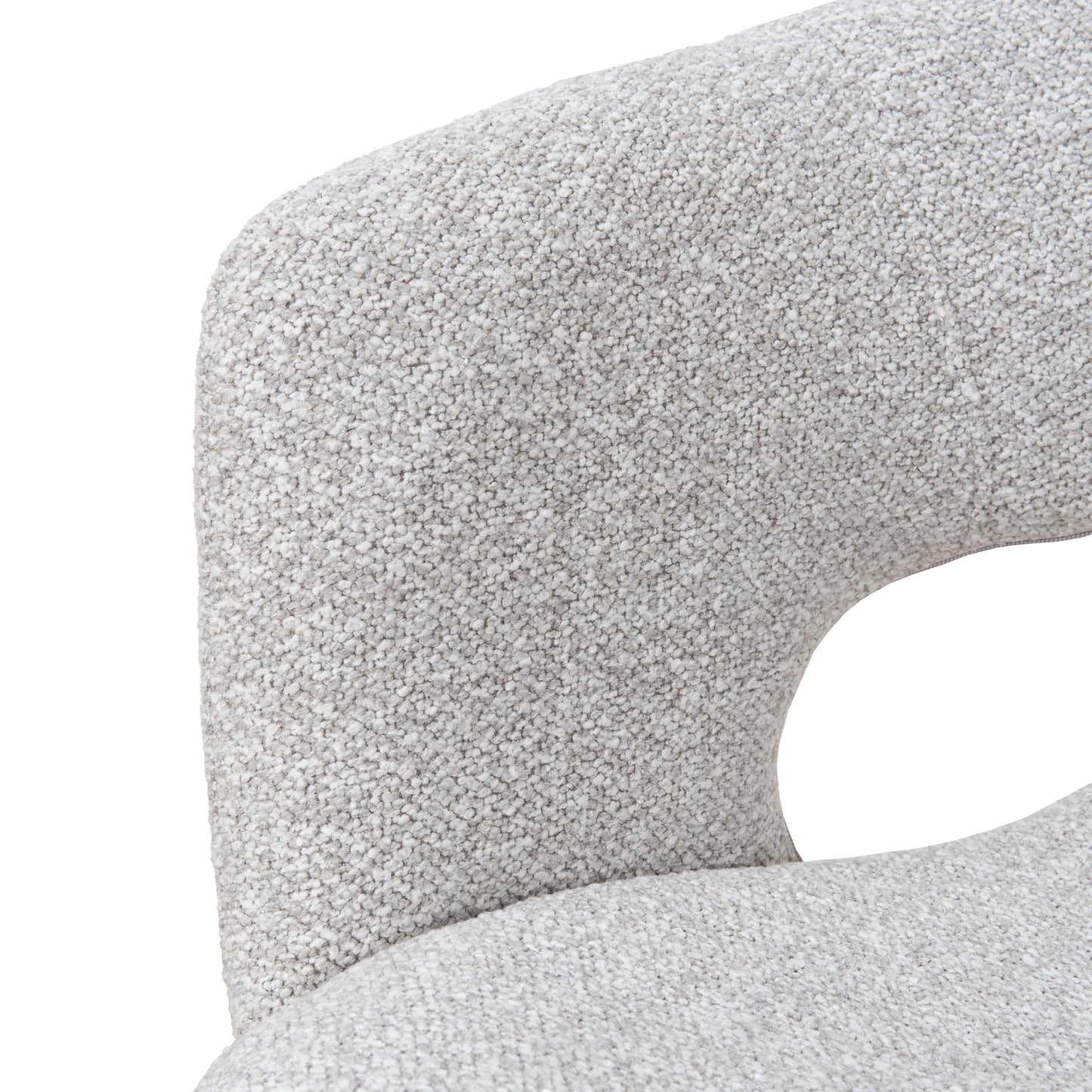 Belford | Modern PU Leather Fabric Dining Chairs With Arms | Set Of 2 | Clay Grey
