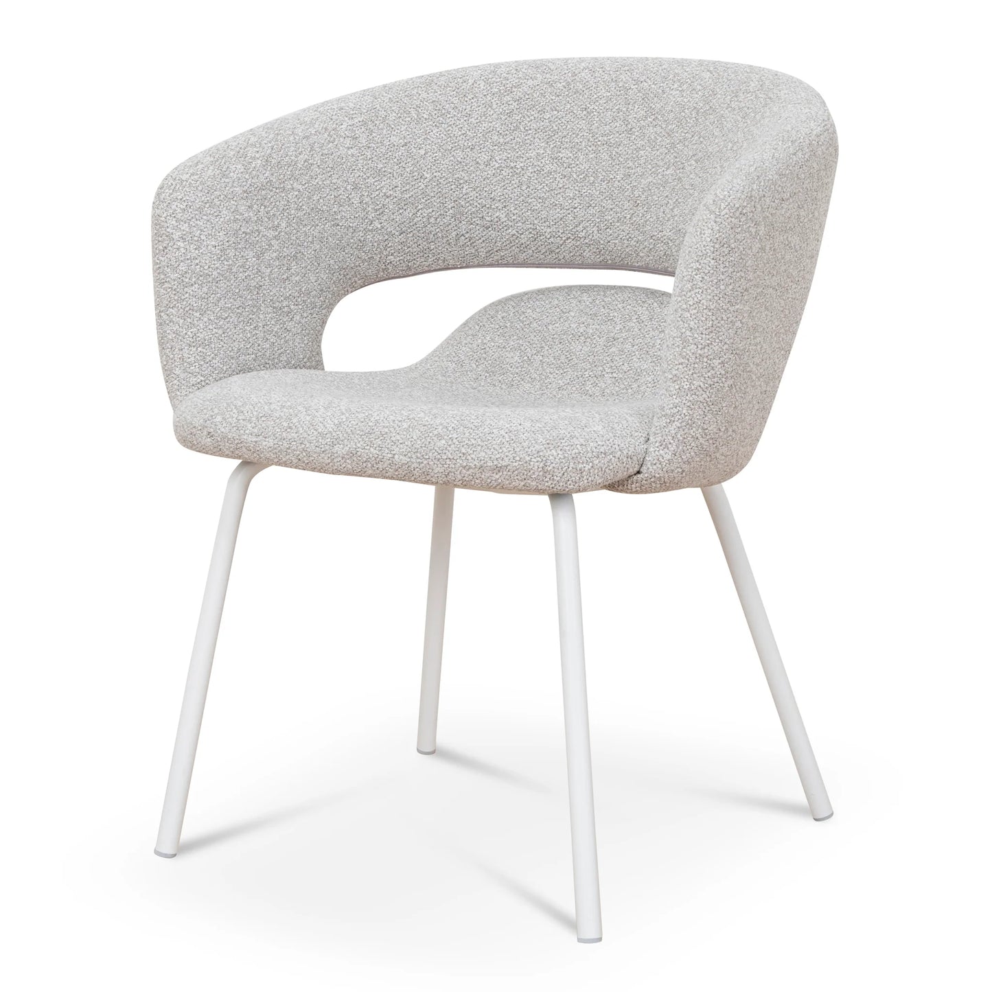 Belford | Modern PU Leather Fabric Dining Chairs With Arms | Set Of 2 | Clay Grey