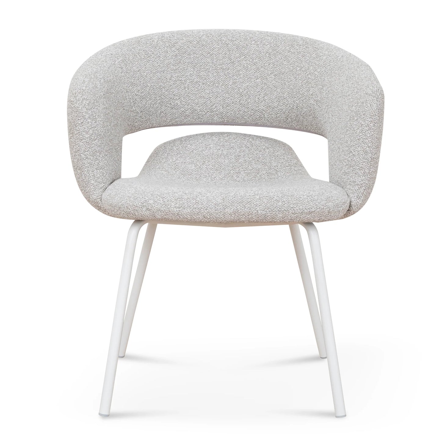 Belford | Modern PU Leather Fabric Dining Chairs With Arms | Set Of 2 | Clay Grey