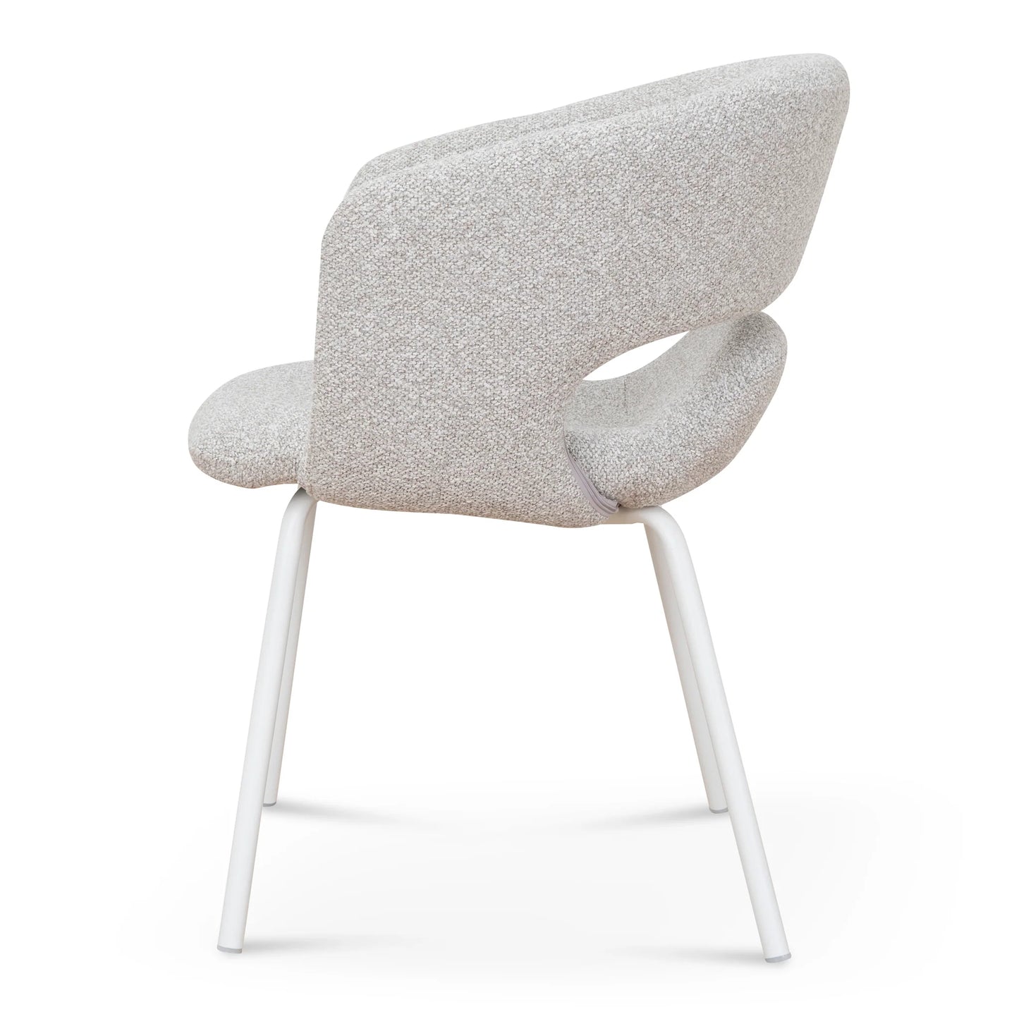 Belford | Modern PU Leather Fabric Dining Chairs With Arms | Set Of 2 | Clay Grey