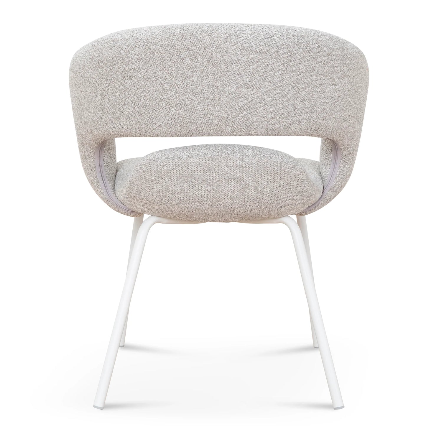 Belford | Modern PU Leather Fabric Dining Chairs With Arms | Set Of 2 | Clay Grey