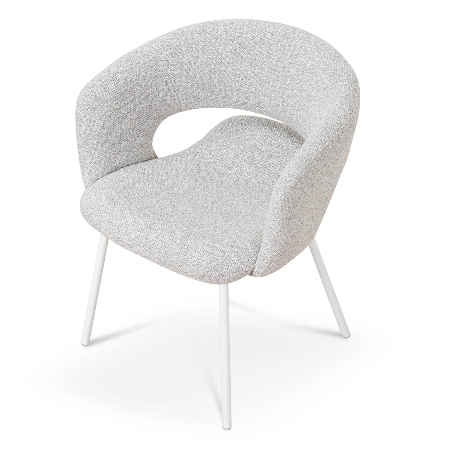 Belford | Modern PU Leather Fabric Dining Chairs With Arms | Set Of 2 | Clay Grey