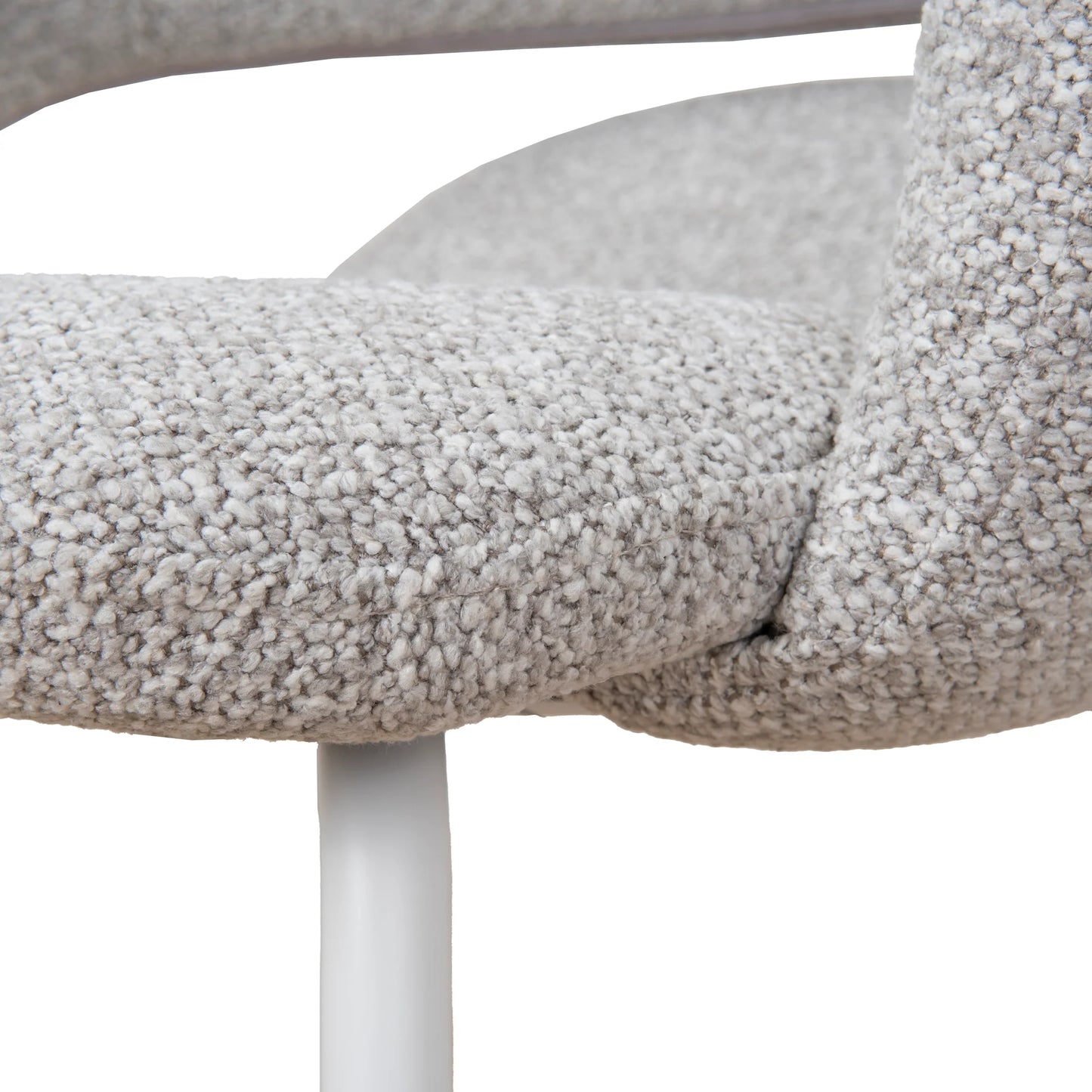 Belford | Modern PU Leather Fabric Dining Chairs With Arms | Set Of 2 | Clay Grey