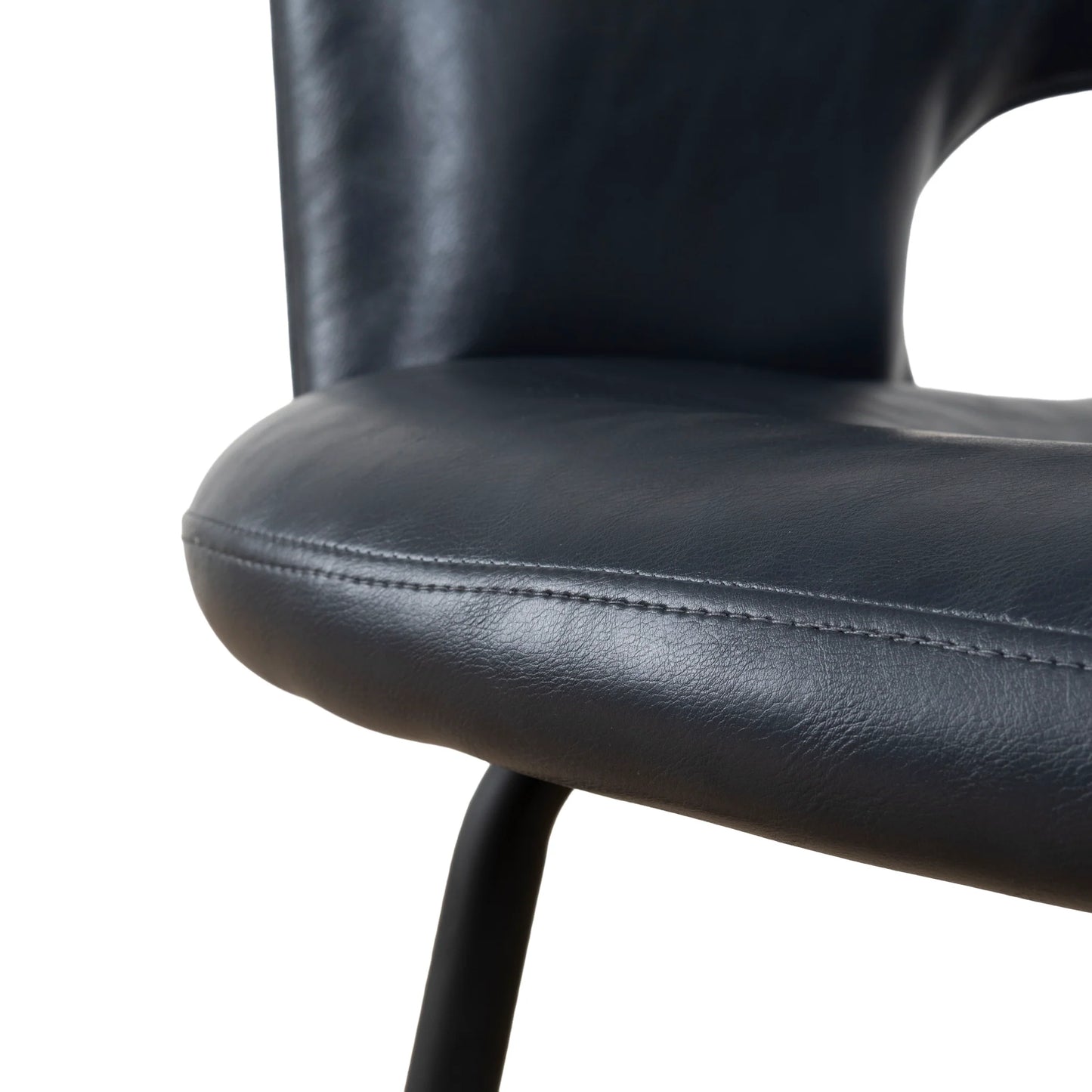 Belford | Modern PU Leather Fabric Dining Chairs With Arms | Set Of 2 | Black