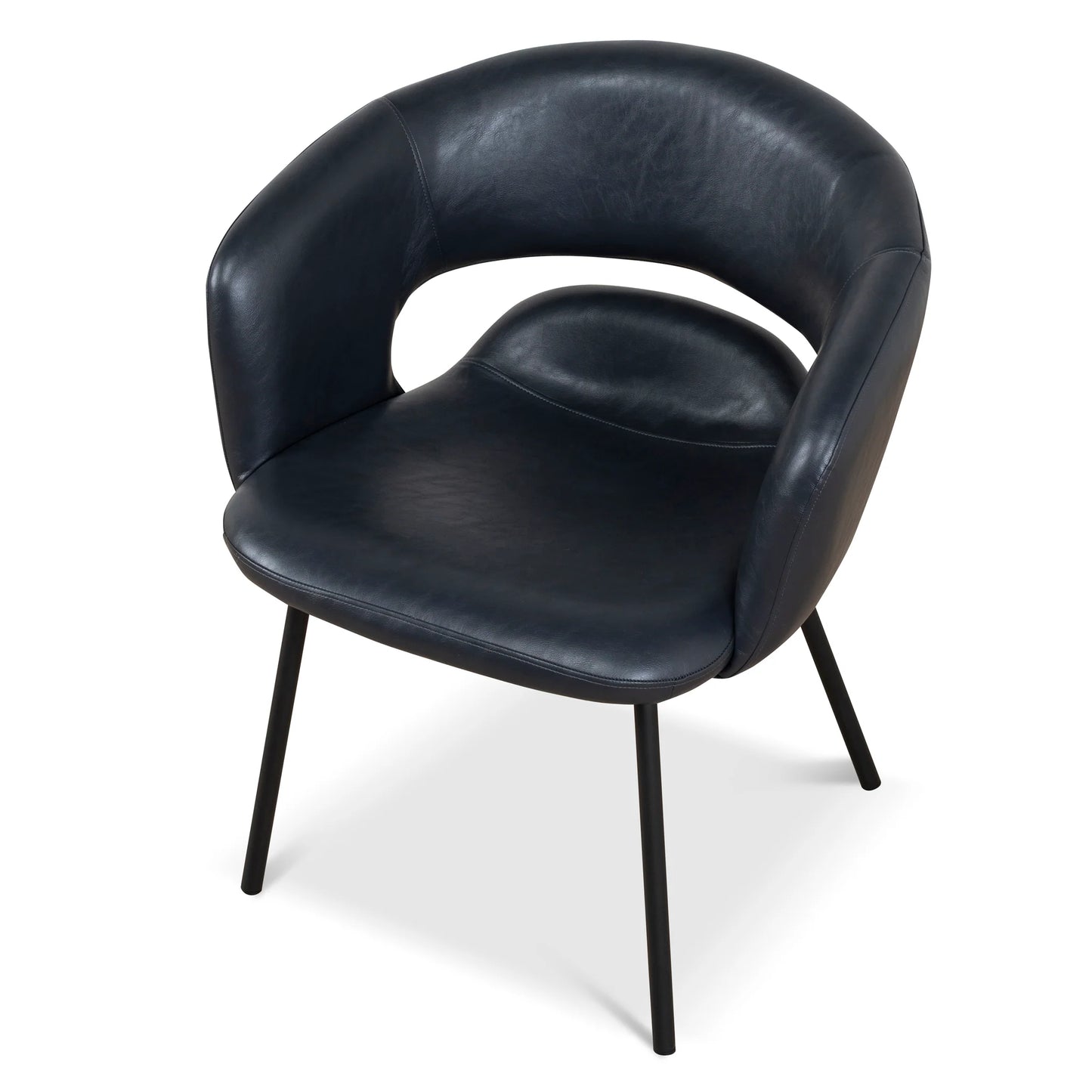 Belford | Modern PU Leather Fabric Dining Chairs With Arms | Set Of 2 | Black
