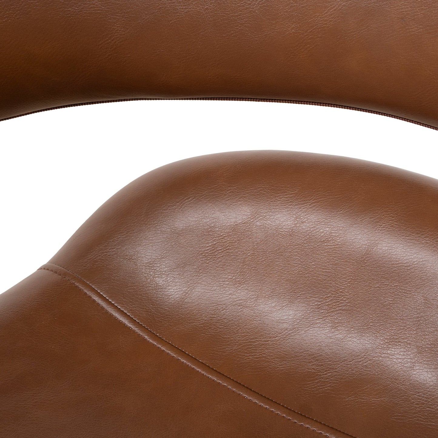 Belford | Modern PU Leather Fabric Dining Chairs With Arms | Set Of 2 | Brown