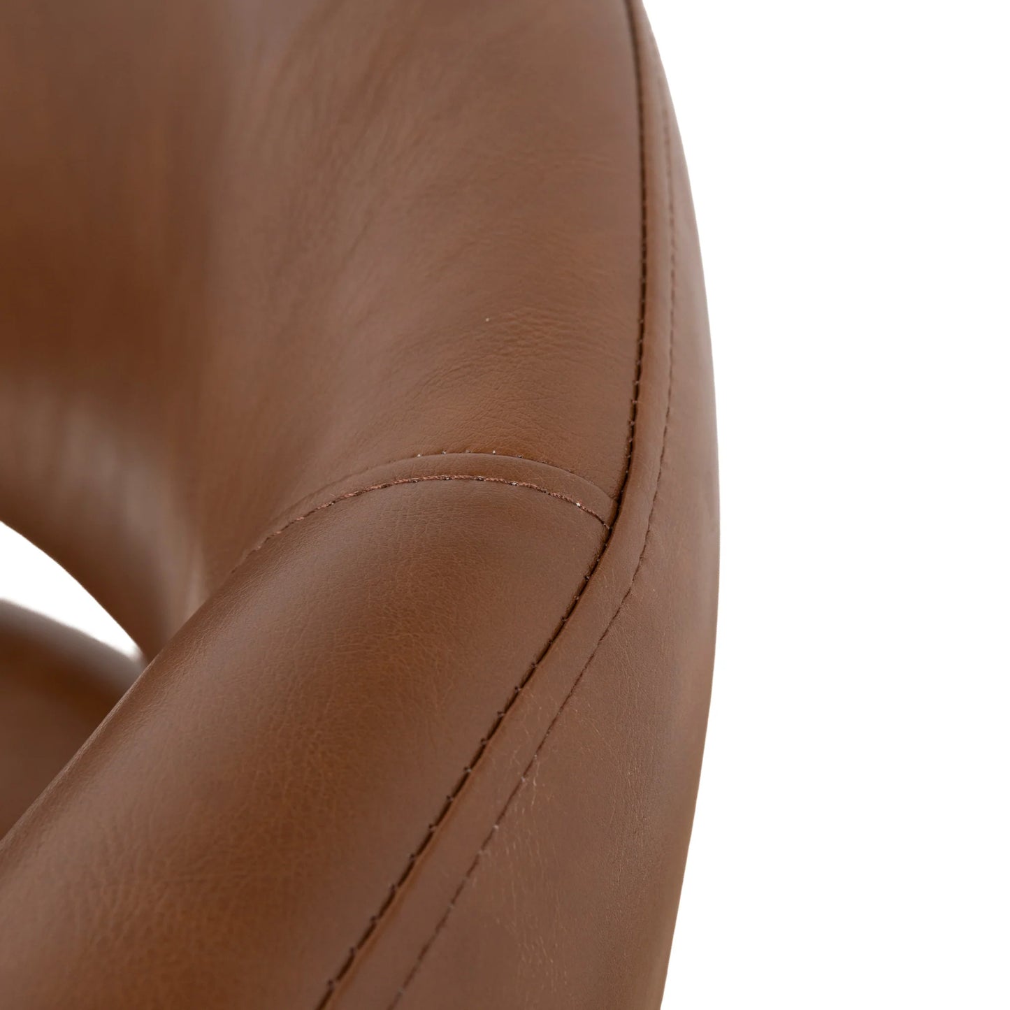 Belford | Modern PU Leather Fabric Dining Chairs With Arms | Set Of 2 | Brown