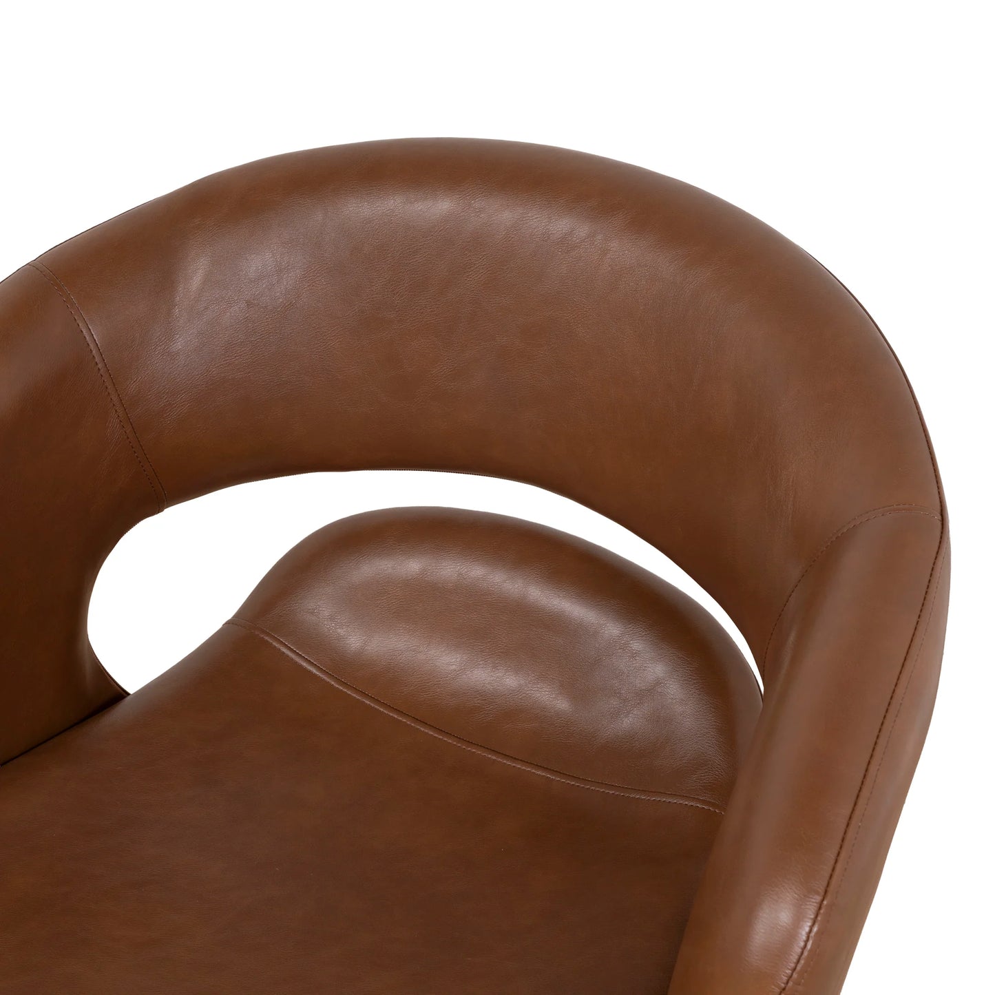 Belford | Modern PU Leather Fabric Dining Chairs With Arms | Set Of 2 | Brown