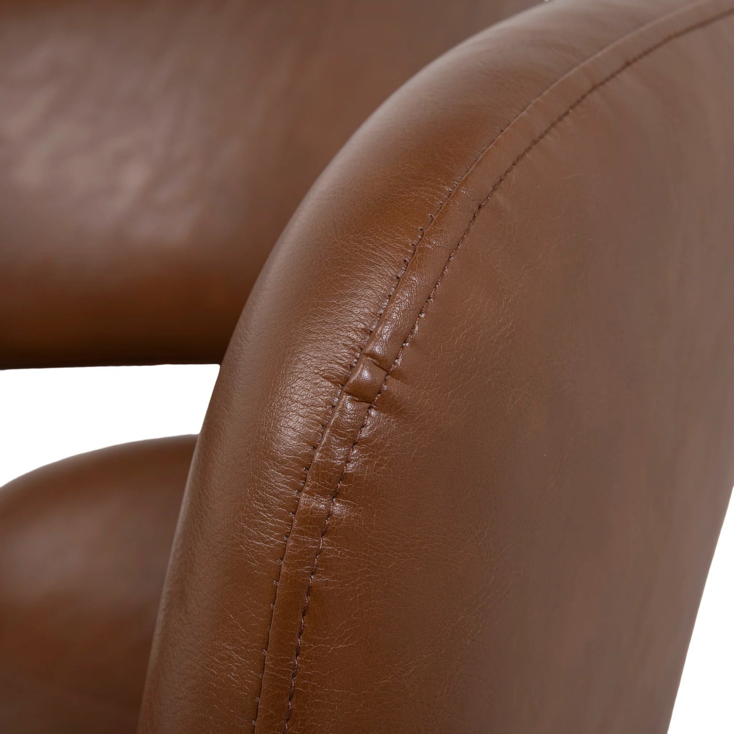 Belford | Modern PU Leather Fabric Dining Chairs With Arms | Set Of 2 | Brown