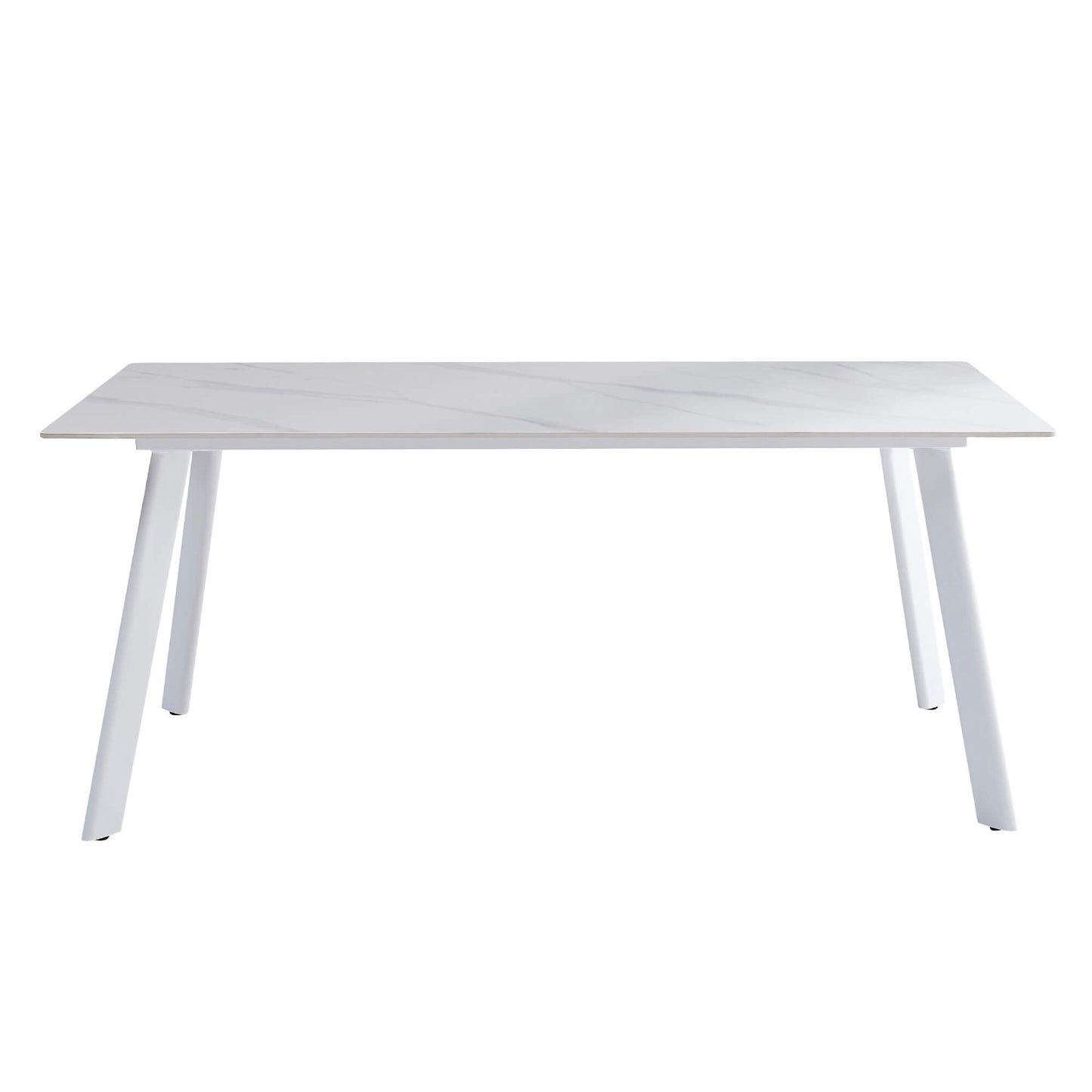 Bellinger | Modern Wooden Ceramic Snow White 1.8m Dining Table | White