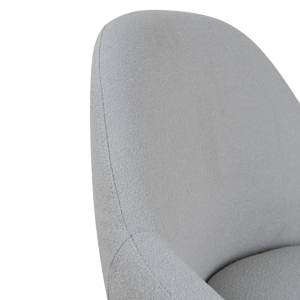 Bellthorpe | Modern Industrial Grey Fabric Dining Chairs | Pale Grey