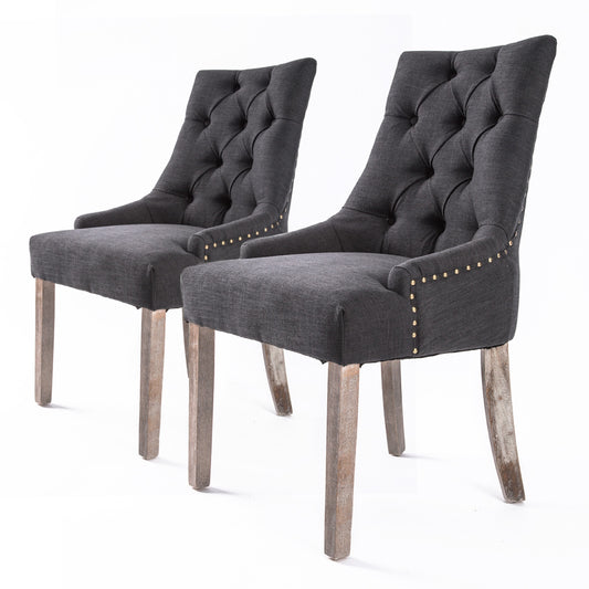 Carcassonne | Fabric French Provincial Dining Chairs | Black