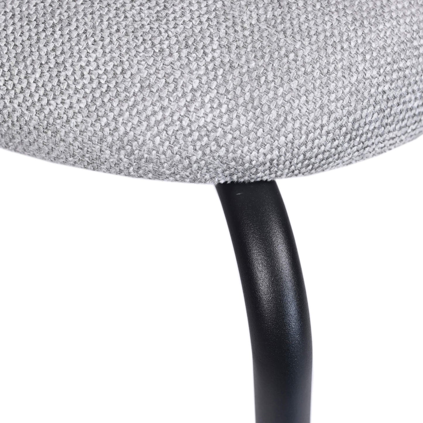 Carmelle Modern Scandinavian Chenille Fabric Dining Chairs With Arms | Grey