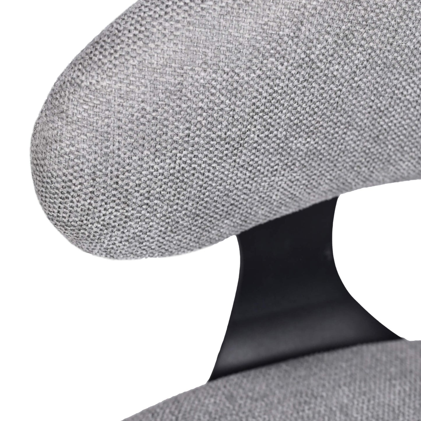 Carmelle Modern Scandinavian Chenille Fabric Dining Chairs With Arms | Grey
