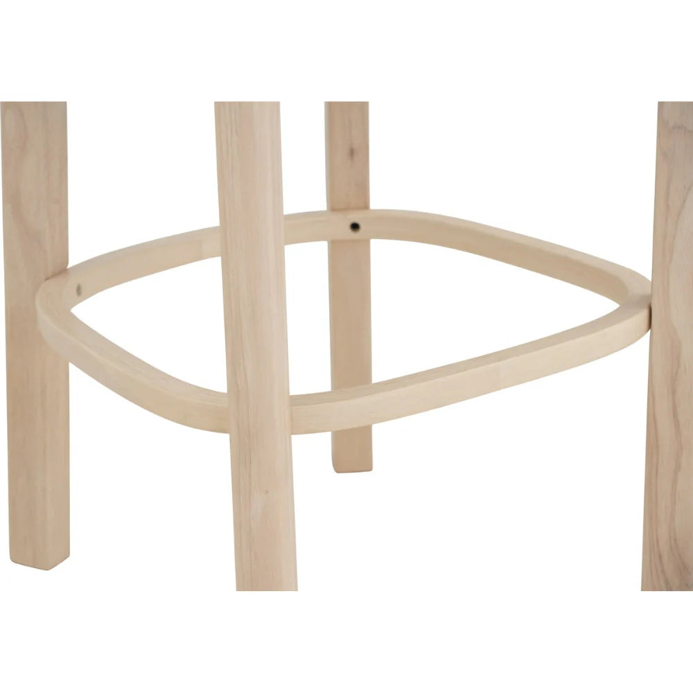 Carnarvon | Modern Coastal Cream White Fabric Bar Stools | White