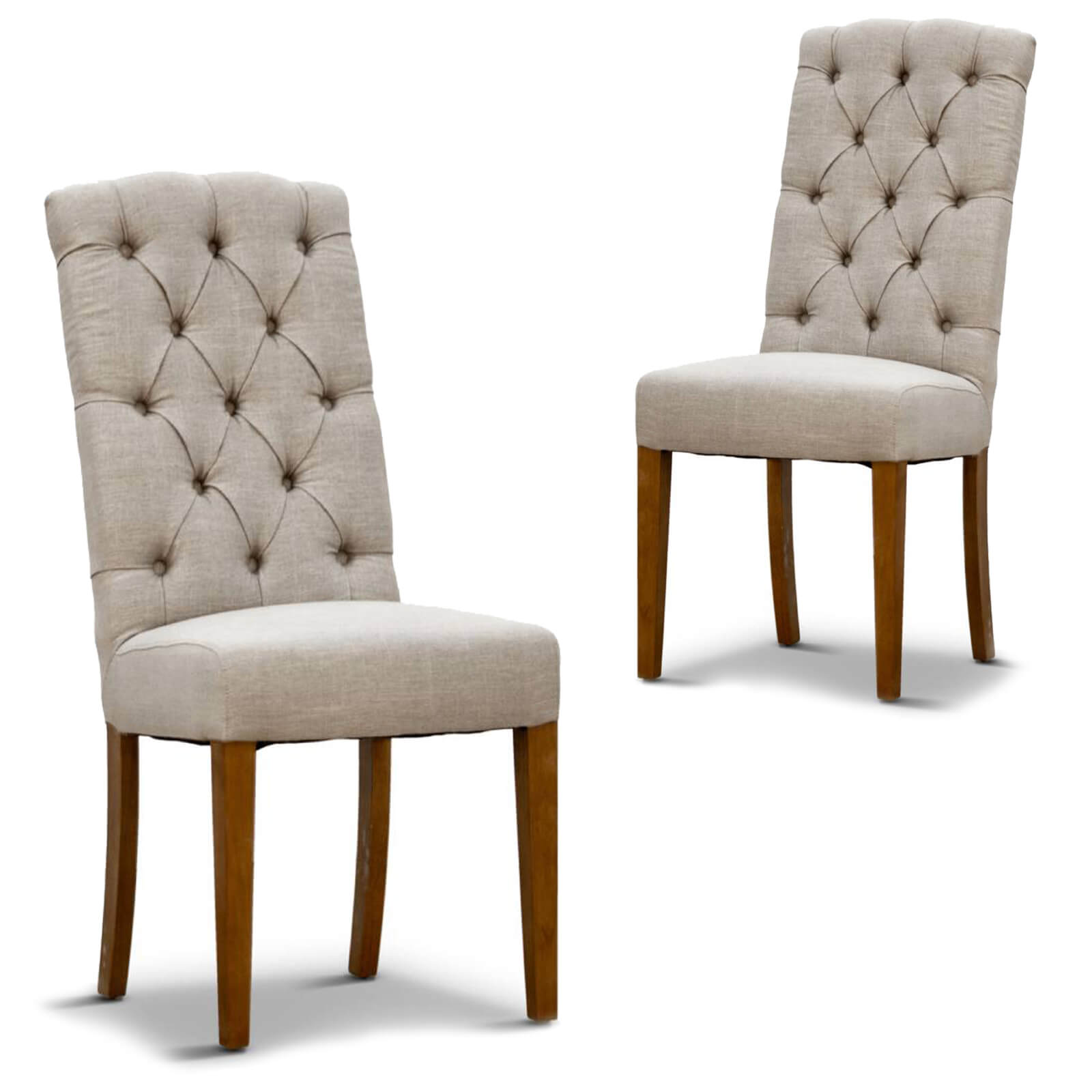 Cordeaux French Provincial Fabric Wooden Dining Chairs Set Of