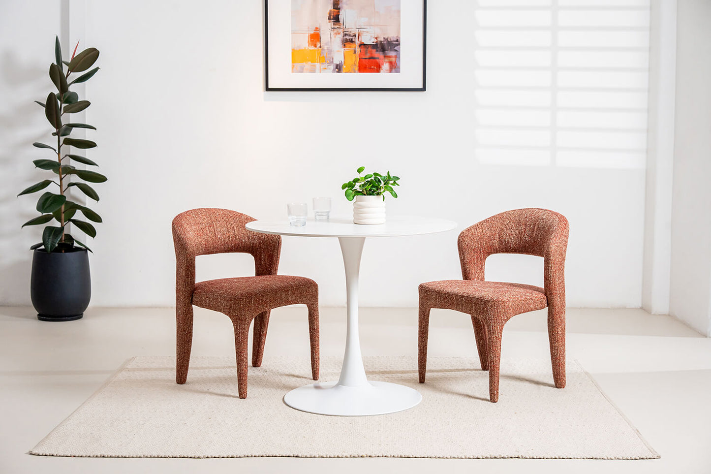 Delray | Coastal Modern Metal Fabric Dining Chairs | Sunset