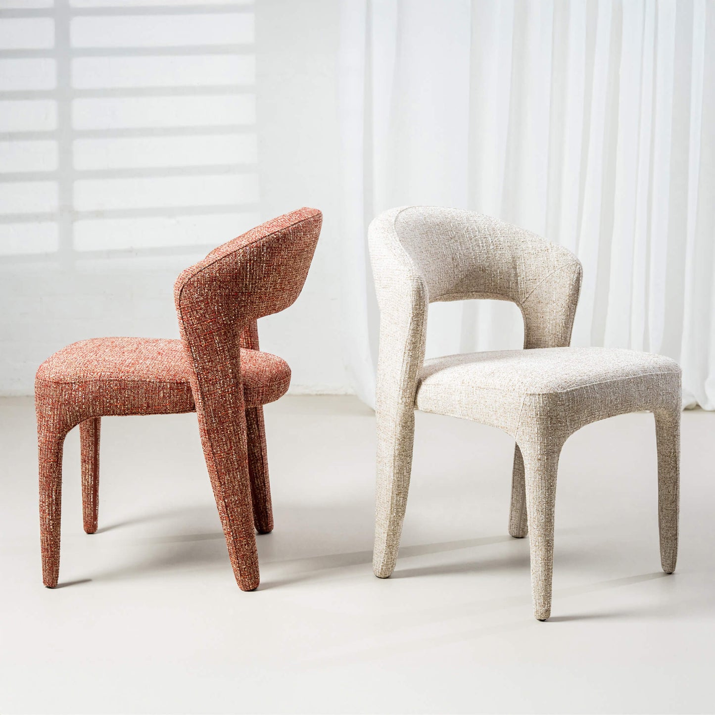 Delray | Coastal Modern Metal Fabric Dining Chairs | Sunset