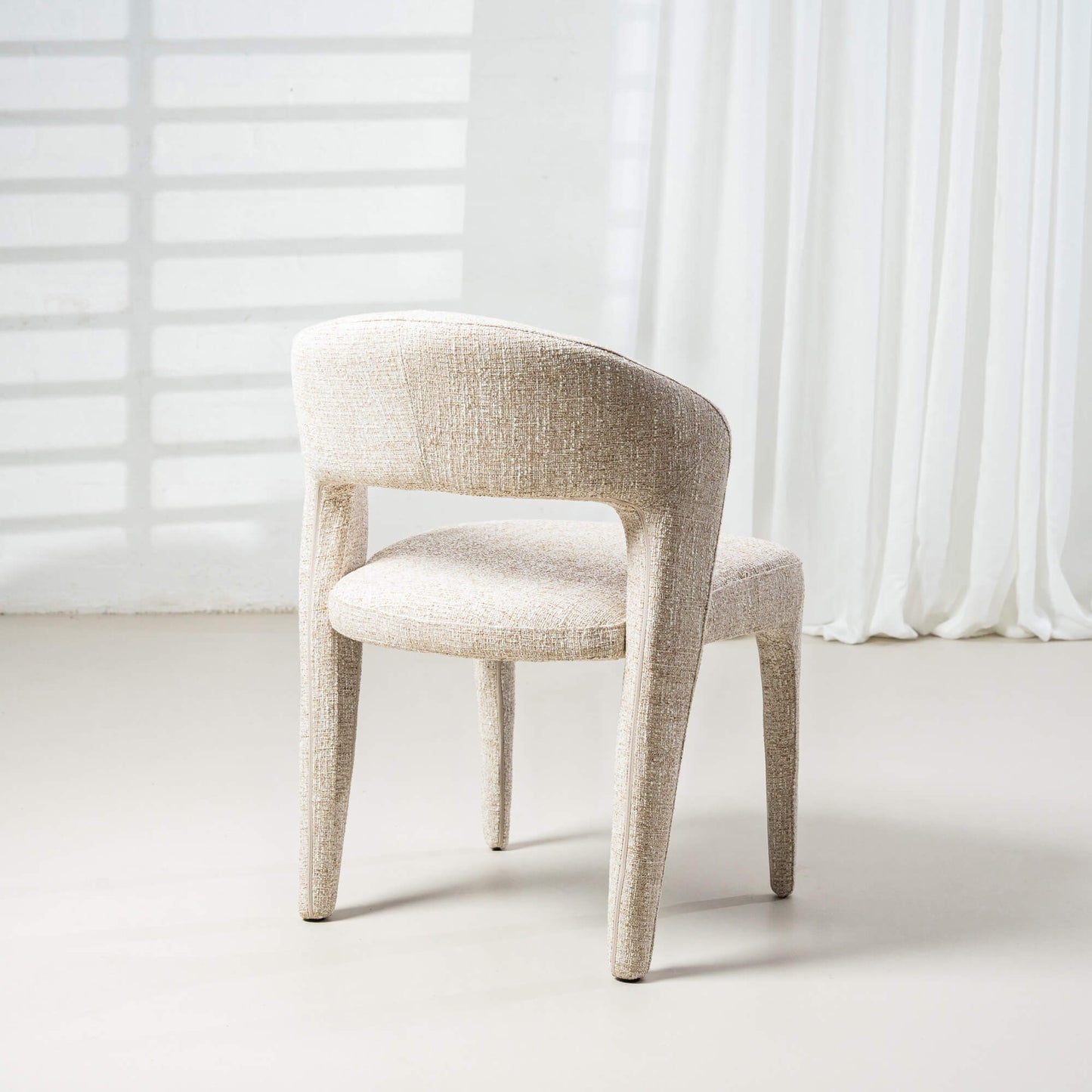 Delray | Coastal Modern Metal Fabric Dining Chairs | Wheat