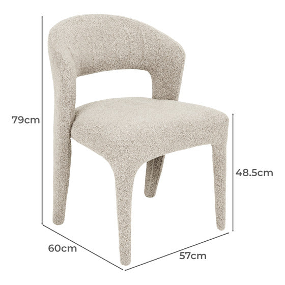 Delray | Coastal Modern Metal Fabric Dining Chairs | Wheat