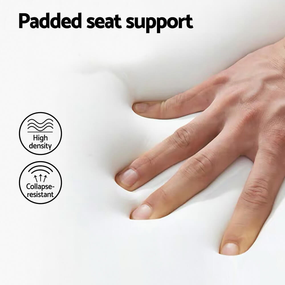 Natural Rattan Wooden 64cm Beige PU Leather Bar Stools | Set Of 2