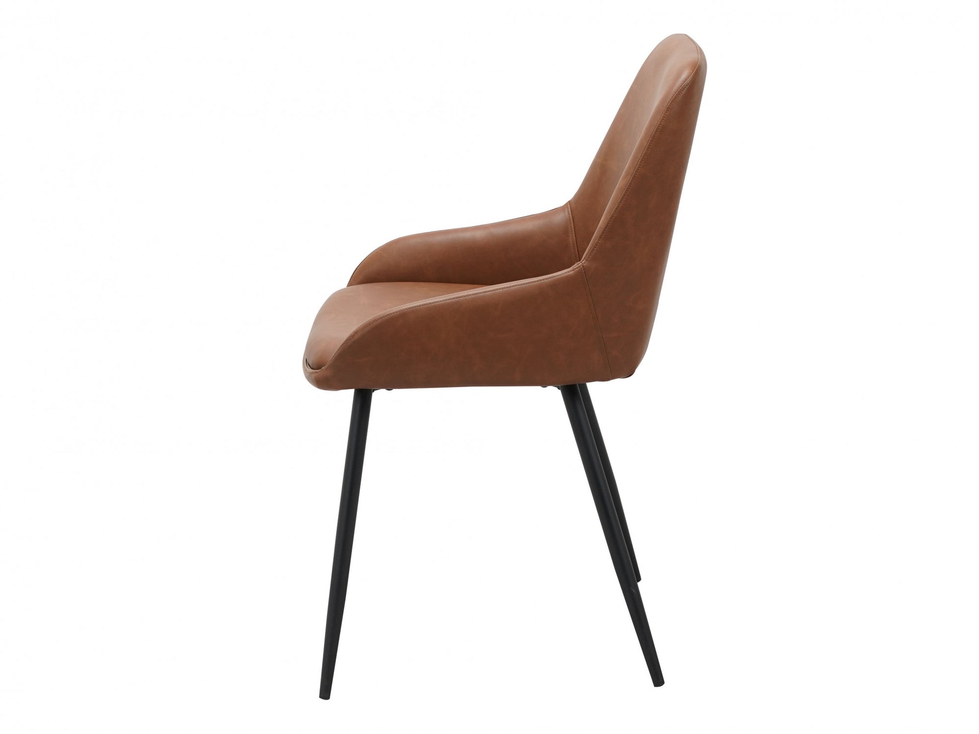 Eleanor | Modern Tan PU Leather Dining Chairs | Set Of 2 | Tan