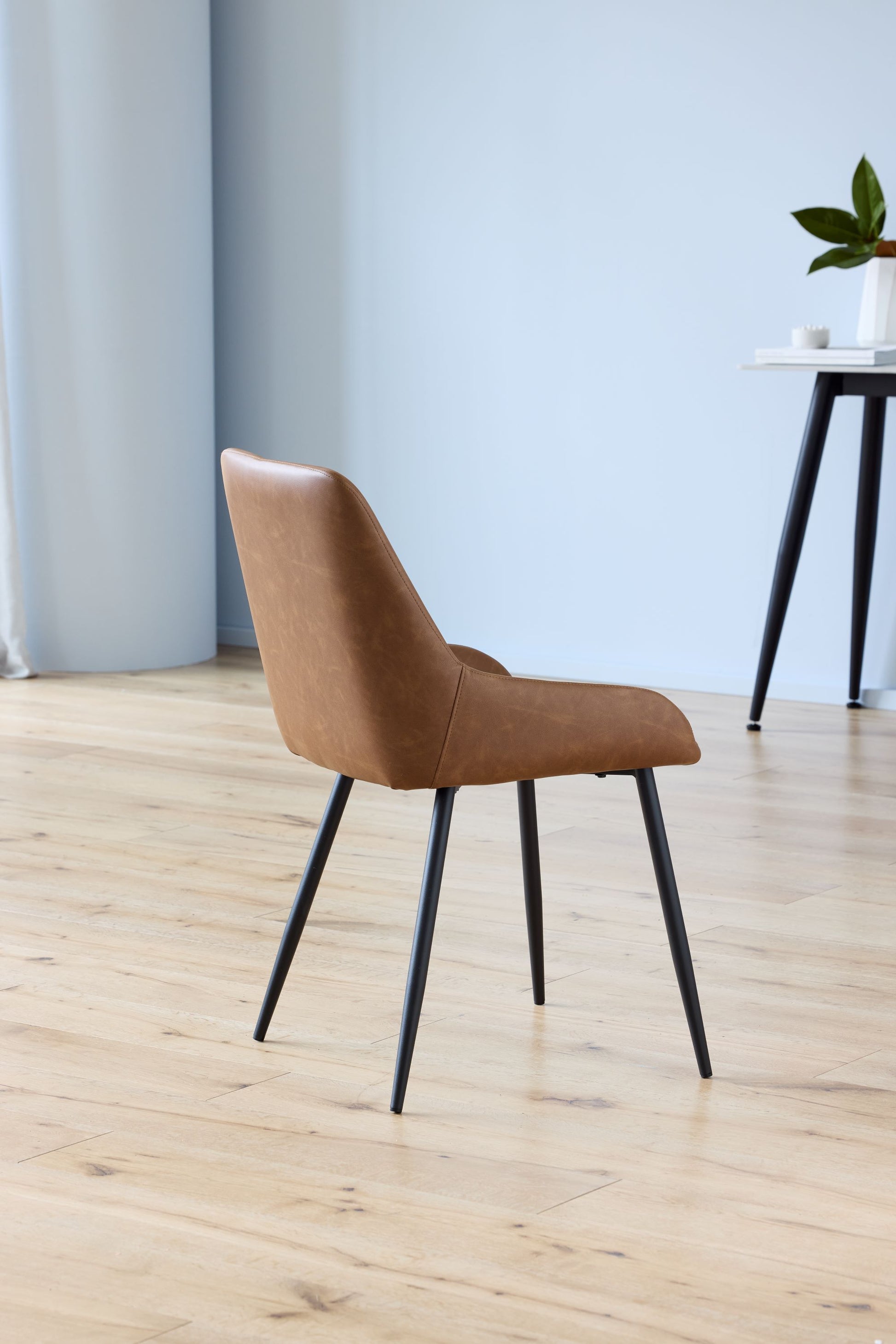 Eleanor | Modern Tan PU Leather Dining Chairs | Set Of 2 | Tan