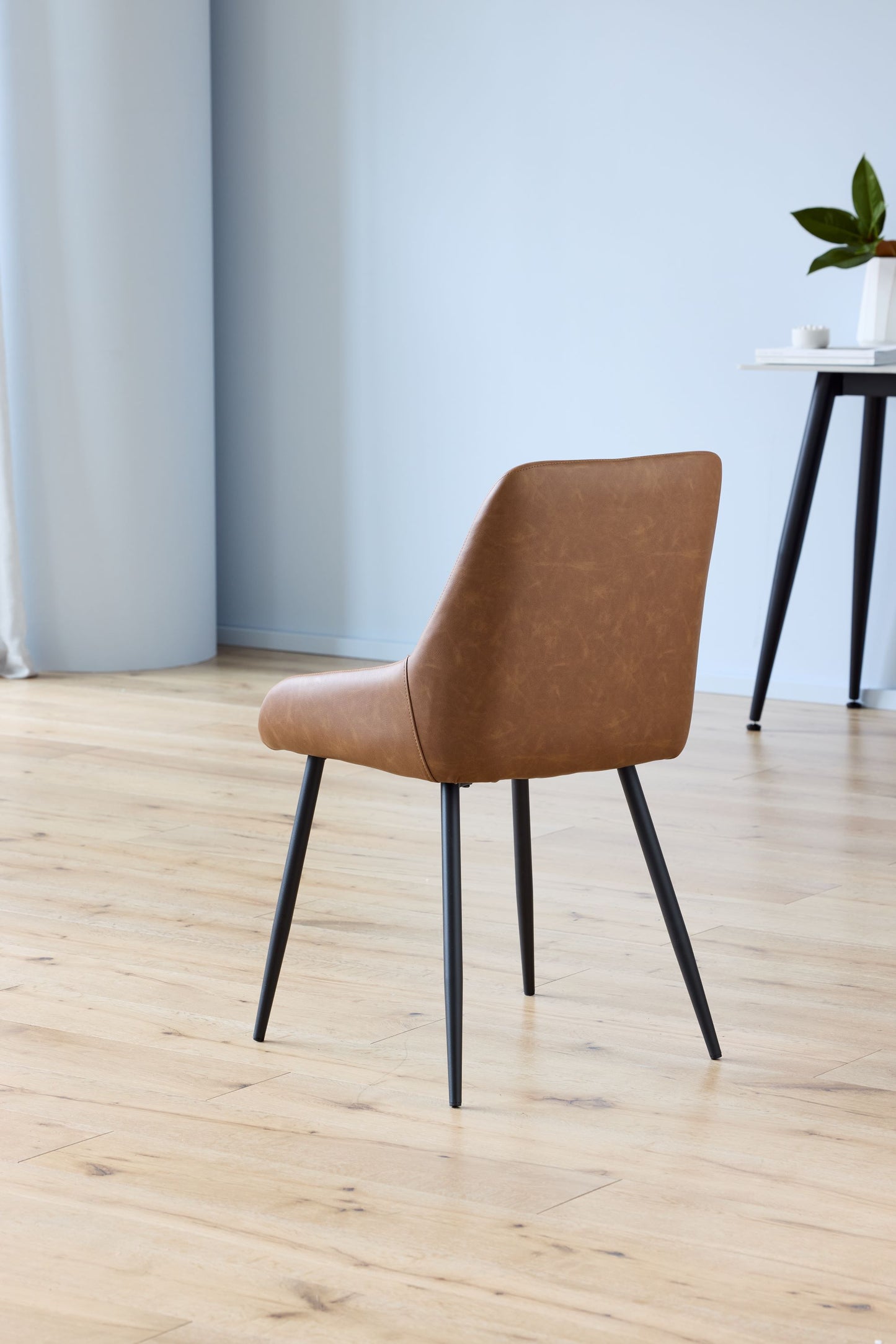 Eleanor | Modern Tan PU Leather Dining Chairs | Set Of 2 | Tan